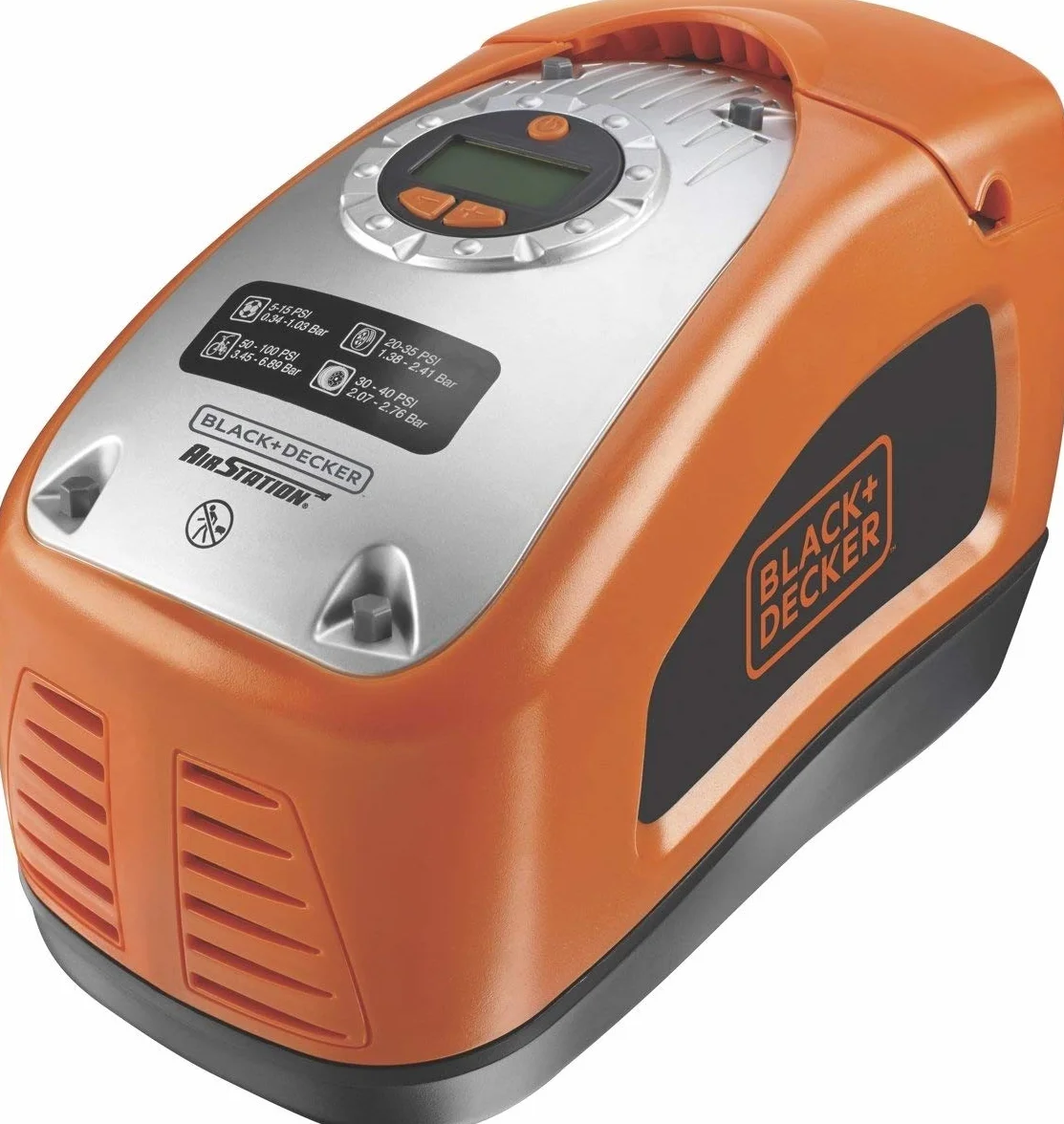 BLACK+DECKER ASI300 Kompaktowy Przenośny Kompresor Bez Zbiorników, Pomarańczowy (Pomarańczowy), 230 V/Ac, 1103 kPa / 160 psi / 11.03 bar