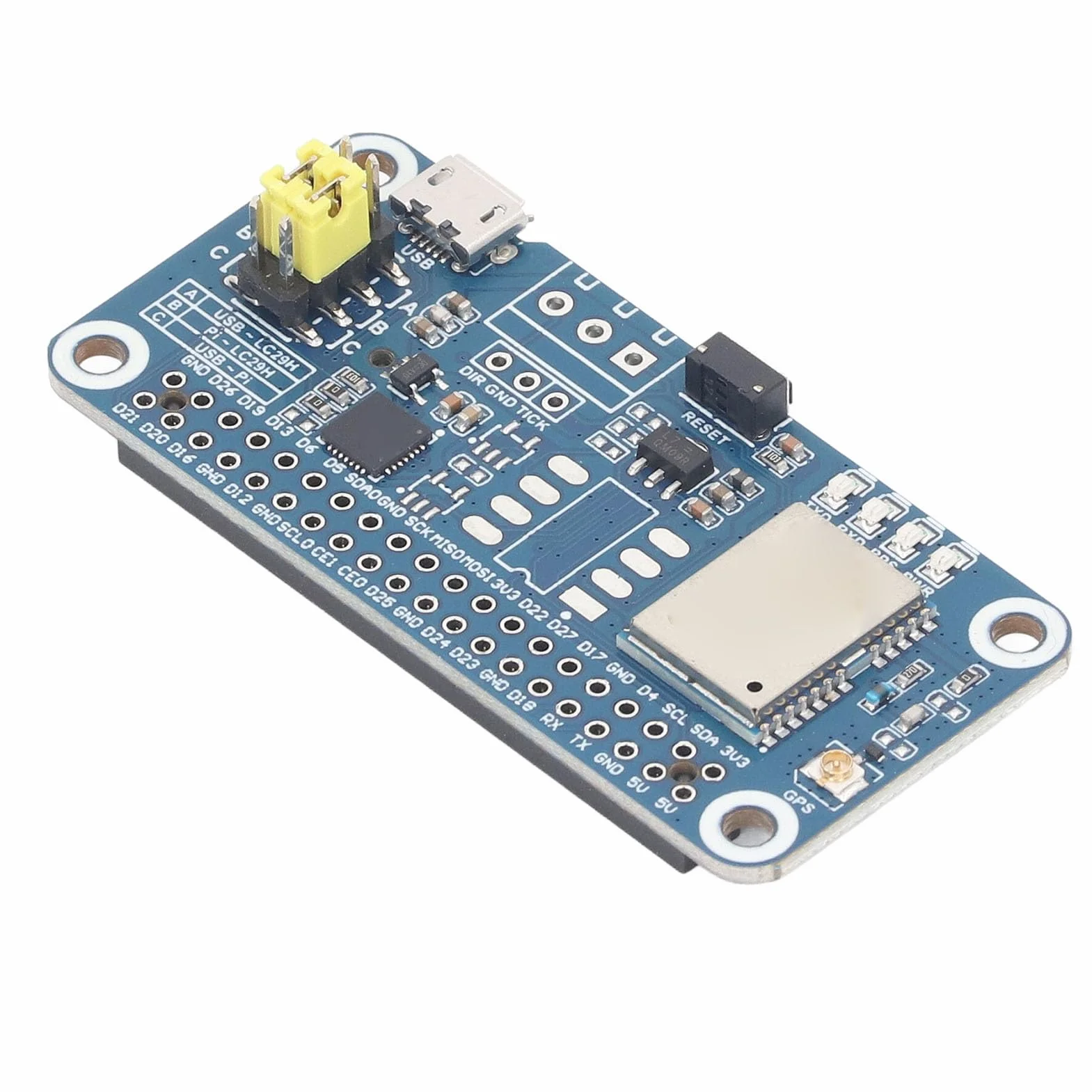 ASHATA Moduł GPS Dwuzakresowy L1 L5 GNSS RTK LC29H DA HAT