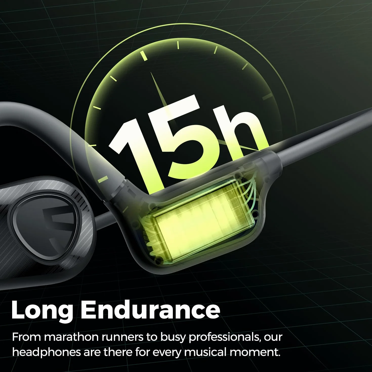 SoundPEATS Runfree Lite2 Słuchawki otwarte Bluetooth 5.3, bezprzewodowe słuchawki douszne z przewodnictwem powietrznym i 2 mikrofonami, wygodne dopasowanie do sportu i pracy, kontrola aplikacji