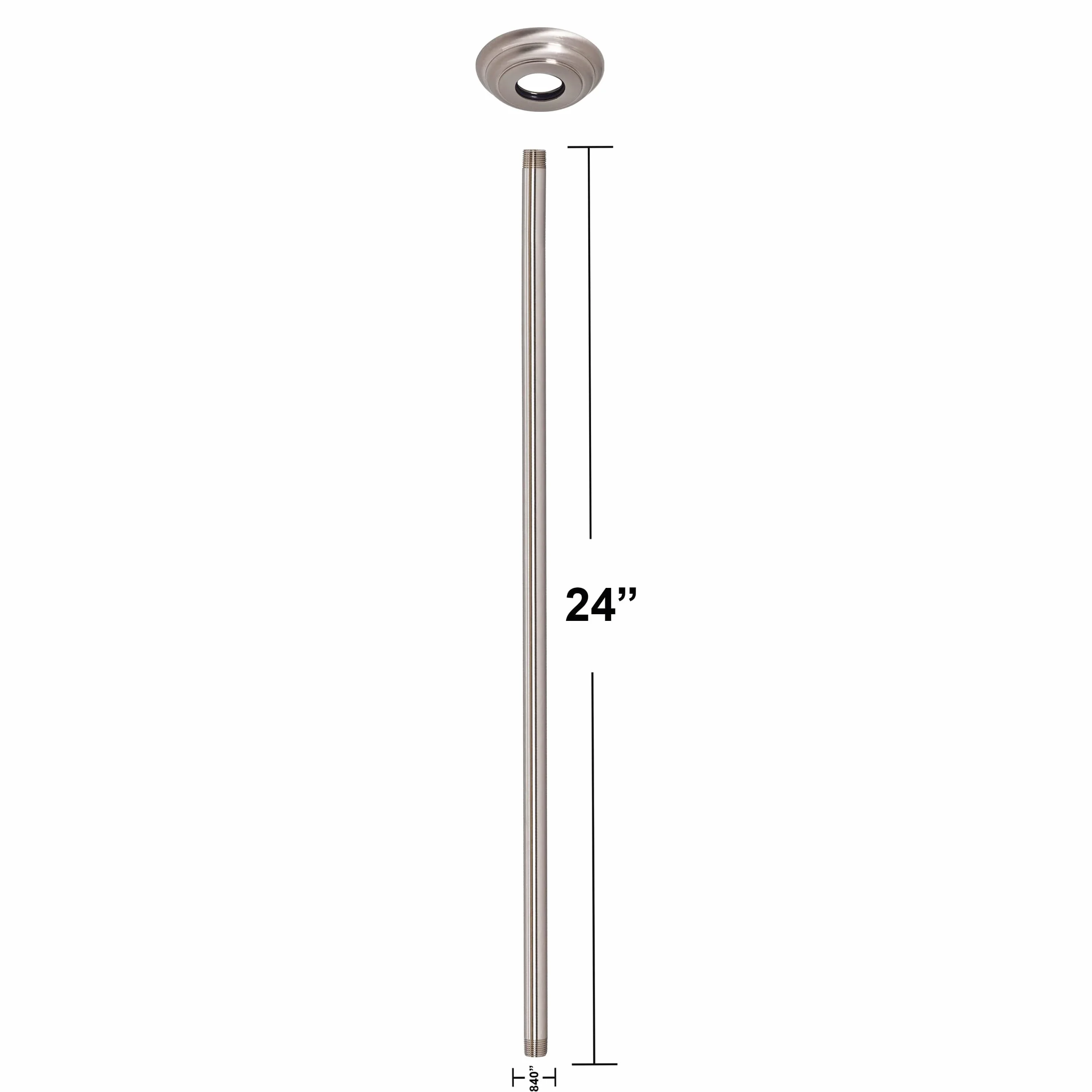 Westbrass D3624A-07 Ramię prysznicowe IPS, satynowy nikiel, 61 cm