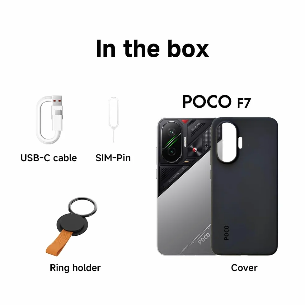 Xiaomi POCO F7 smartfon 12+512 GB 50 MP OIS AMOLED 6,83" 1,5K 120 Hz Snapdragon 8s Gen 4 Hypercharge 90 W biały