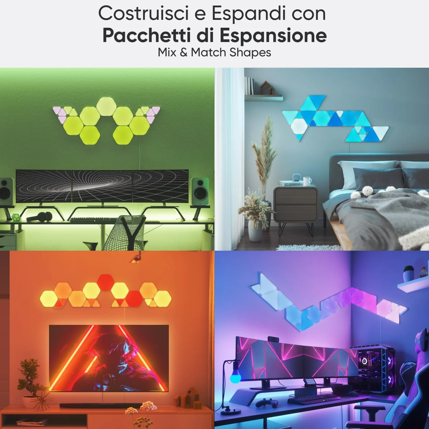 Nanoleaf Shapes Zestaw Oświetleniowy 9 sztuk Wielokolorowy