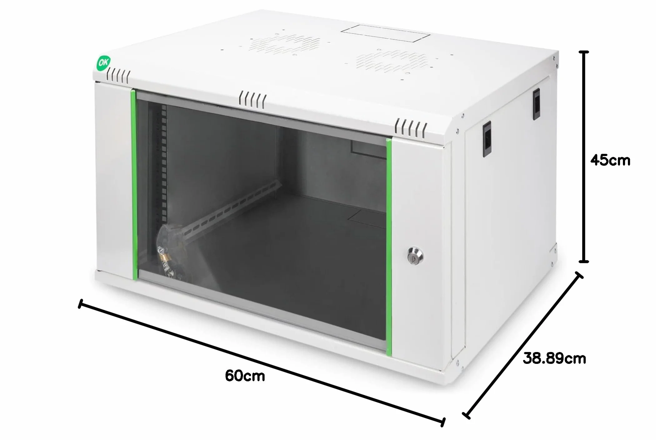 DIGITUS Szafa sieciowa rack 19 cali 7U 450 mm montaż ścienny Dynamic Basic szary