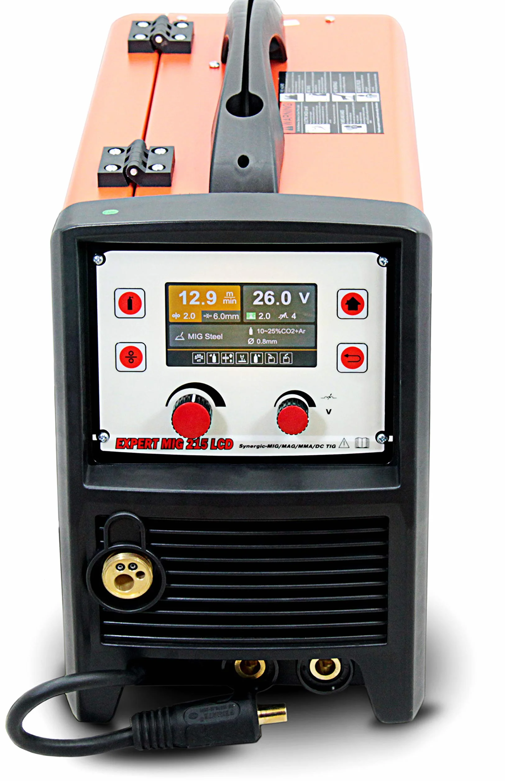 Ideal™ EXPERT MIG 215 MIG/MAG Synergie spawarka 200A TIG 3w1 spawarka bezgazowa FLUX