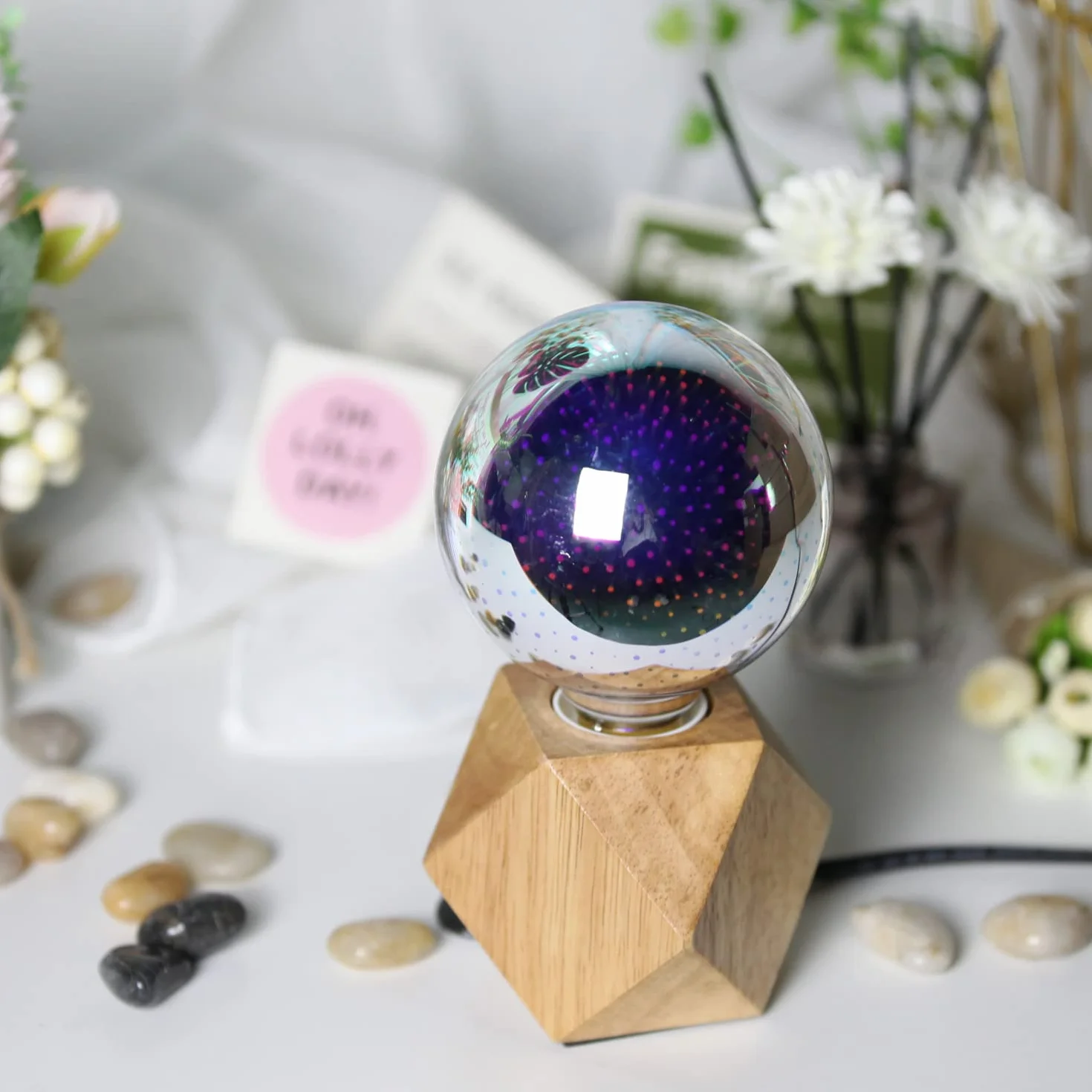 Klasyczna żarówka Edison 3D o wyglądzie fajerwerków, źródło światła LED, AC 85-240 V, E27, dekoracyjna żarówka (G95, srebrna)