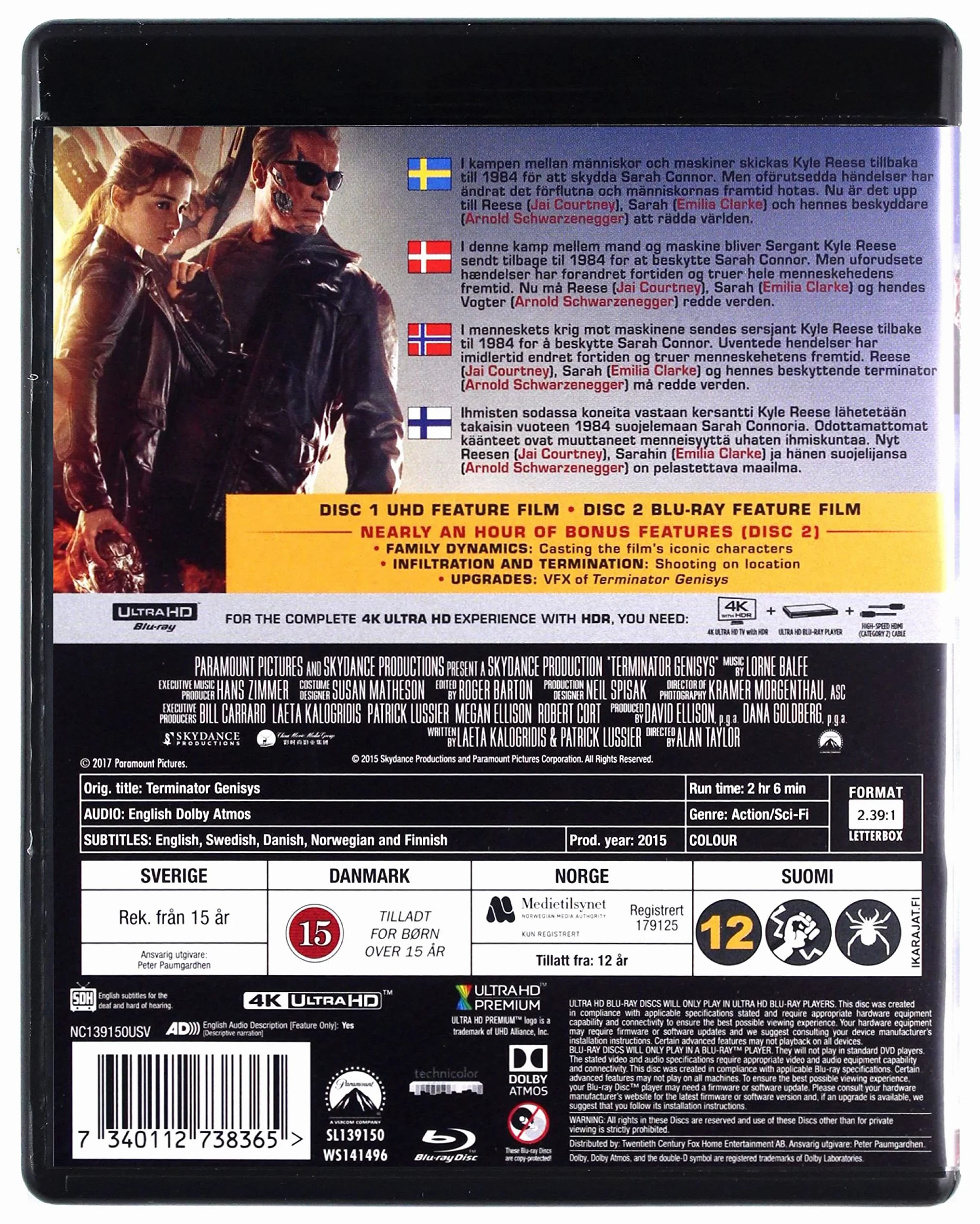 Terminator Genisys 4K Blu-Ray Region Free