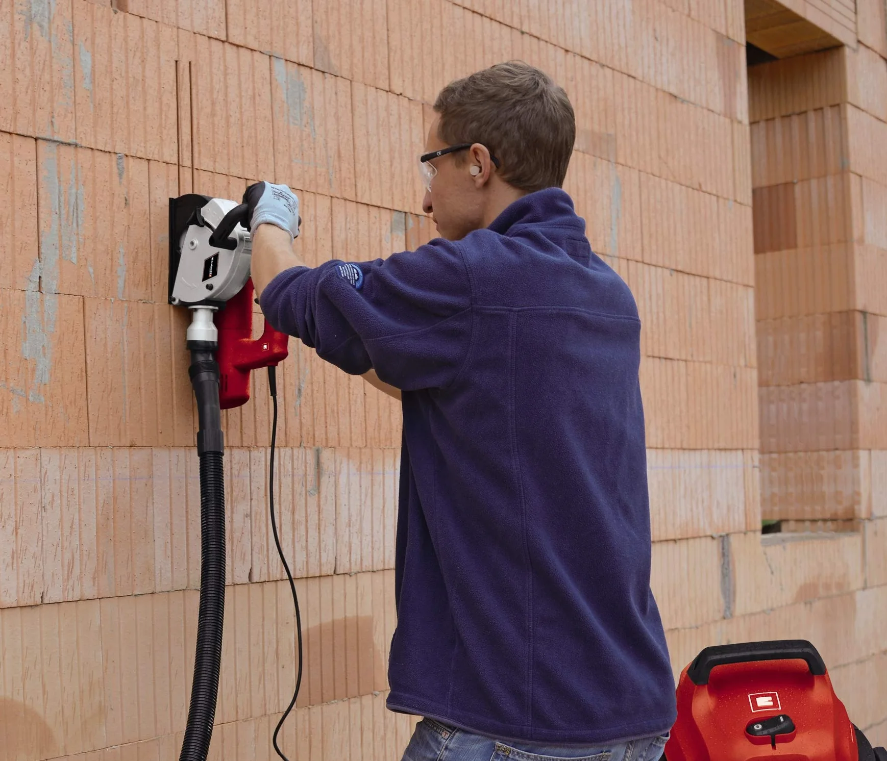 Einhell TC-MA 1300 Rowek ścienny (napięcie 230 V, moc 1320 W, min. 9000 obrotów, 2 tarcze tnące Ø125 x ø22,2 mm, głębokość 8-30 mm, szerokość 8-26 mm)