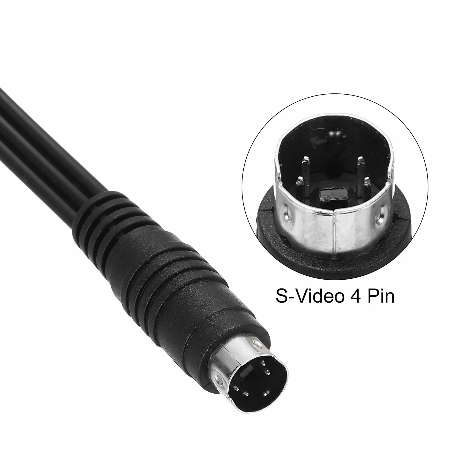 Kabel wideo S 1,5 m 4 piny na 3 wtyczki RCA adapter kompozytowy