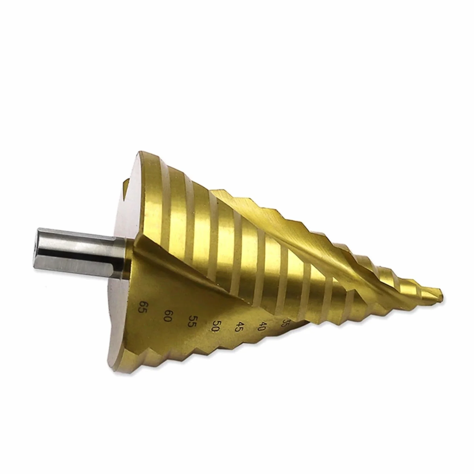 6-65mm wiertło stopniowe Bit spiralny rowek Pagoda Hole Cutter metalowe wiertło stożkowe Bit trójkątny chwyt otwieracz do otworów pokryty tytanem HSS