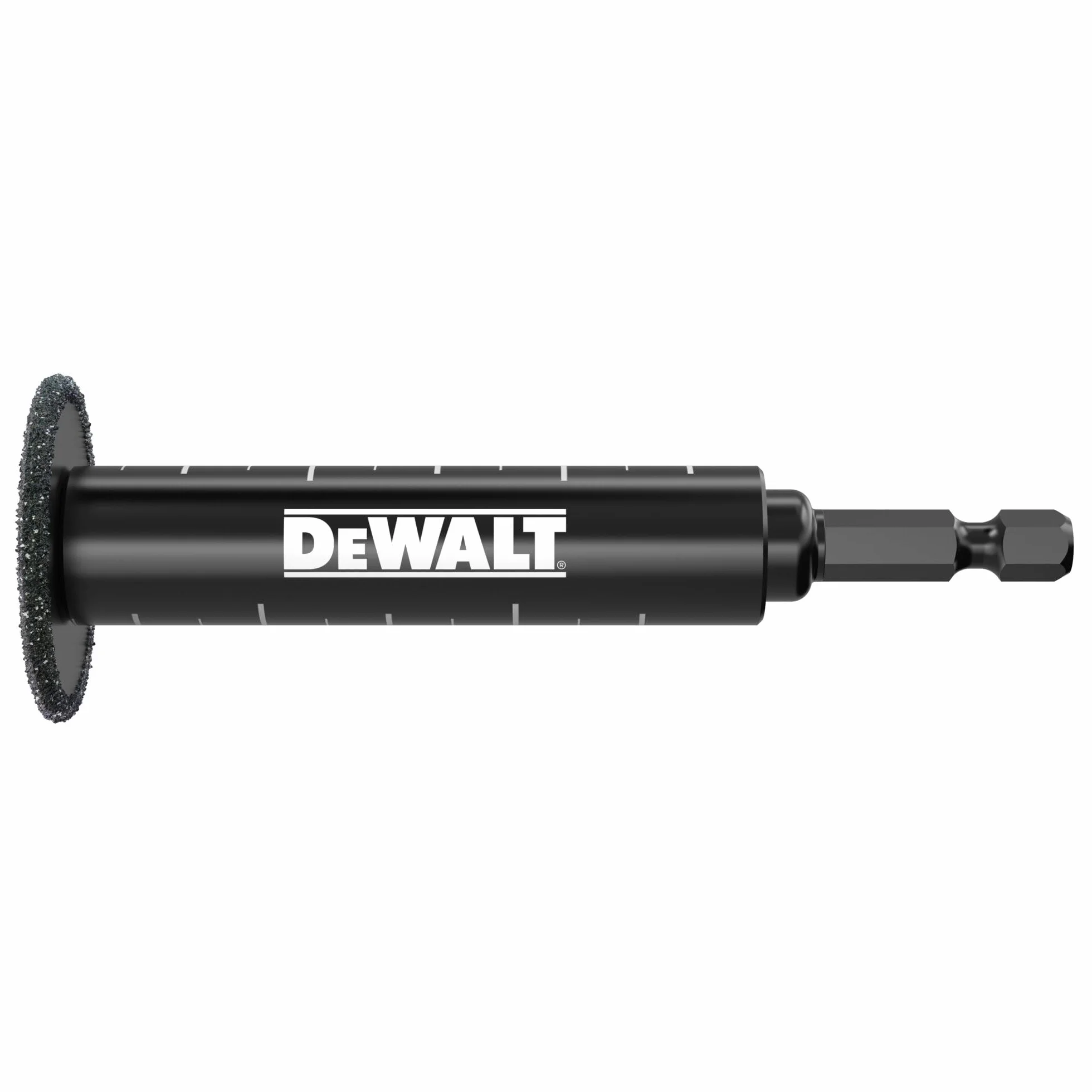 DEWALT DT20563-QZ przecinak do rur wewnętrznych 34 mm (do stosowania na wkrętarkach udarowych i wiertarskich, do rur PVC, na stałe zamontowana diamentowa tarcza tnąca o wysokiej odporności na zużycie,