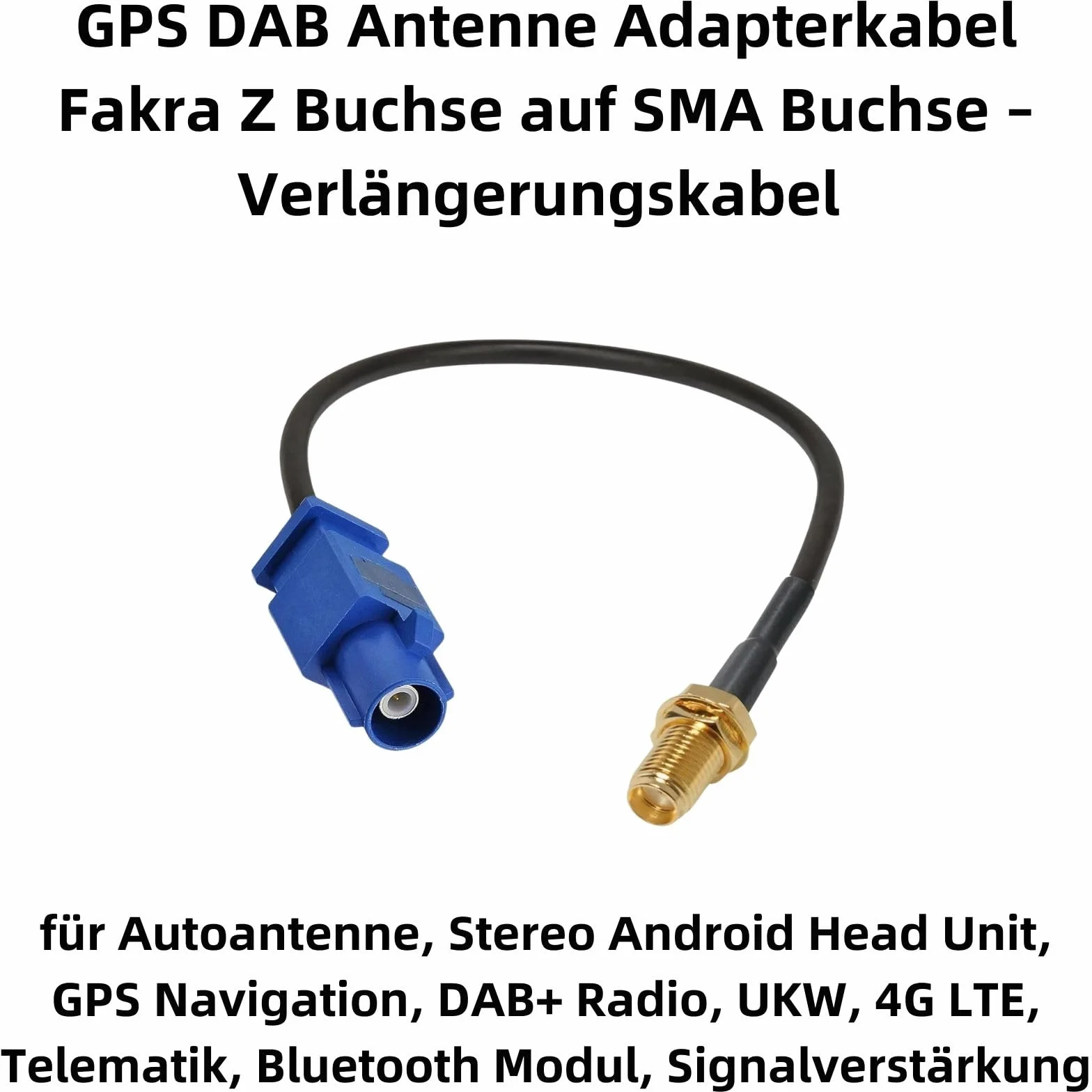 J51 adapter antenowy GPS SMA na Fakra kabel koncentryczny 24 cm 4G LTE