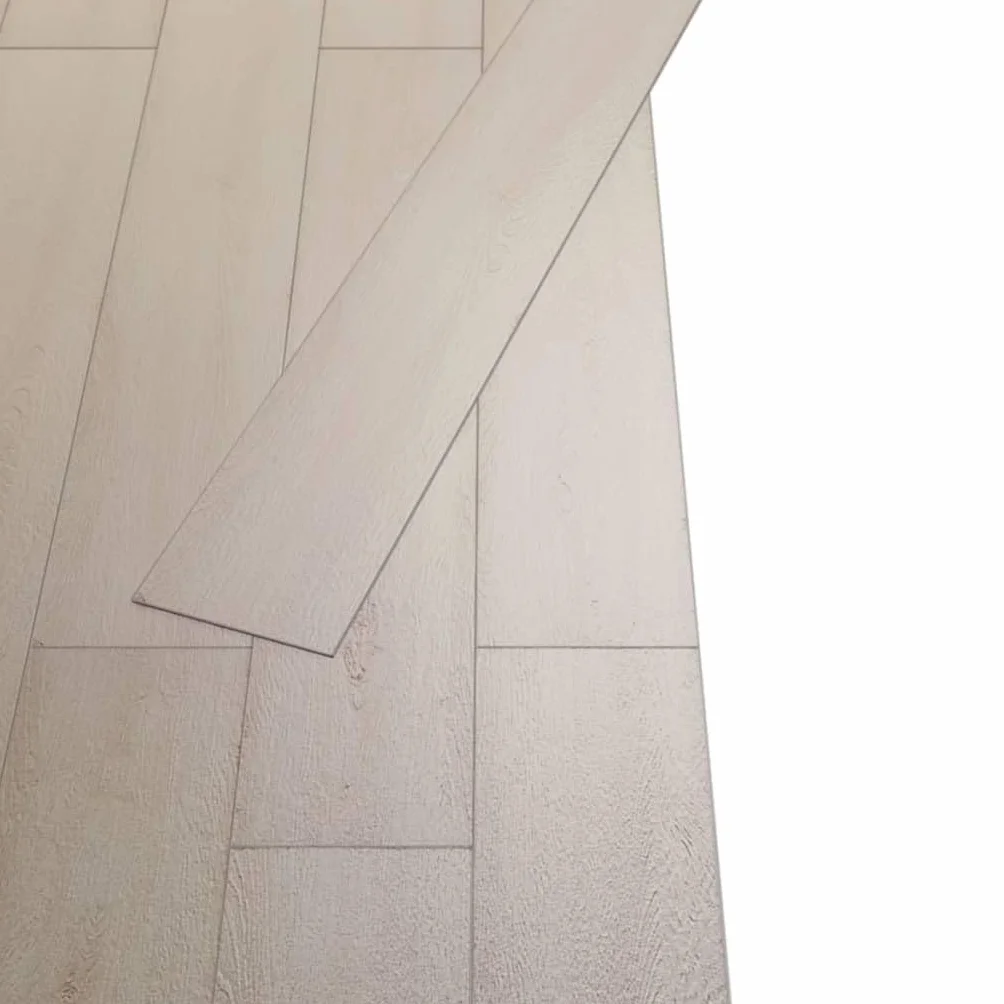 Materiały budowlane, wykładziny podłogowe i dywanSamoprzylepne deski podłogowe z PCW 2,51 m² 2 mm dąb klasyczny biały