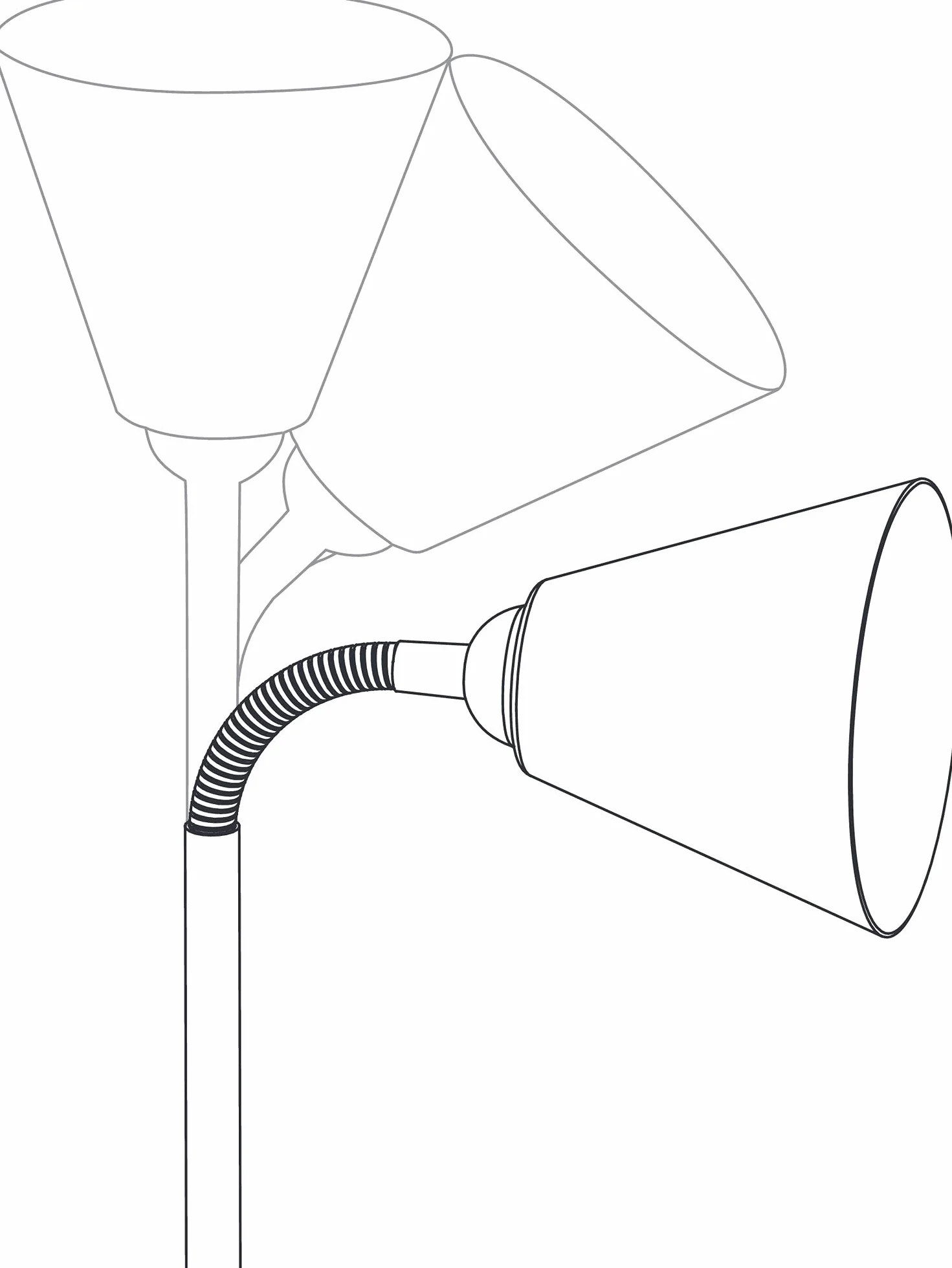 Paulmann 95430 oprawa zaciskowa Vitis z ramieniem elastycznym maks. 20 W lampa wyłącznik przelotowy czarna metalowa tw. sztuczne E14