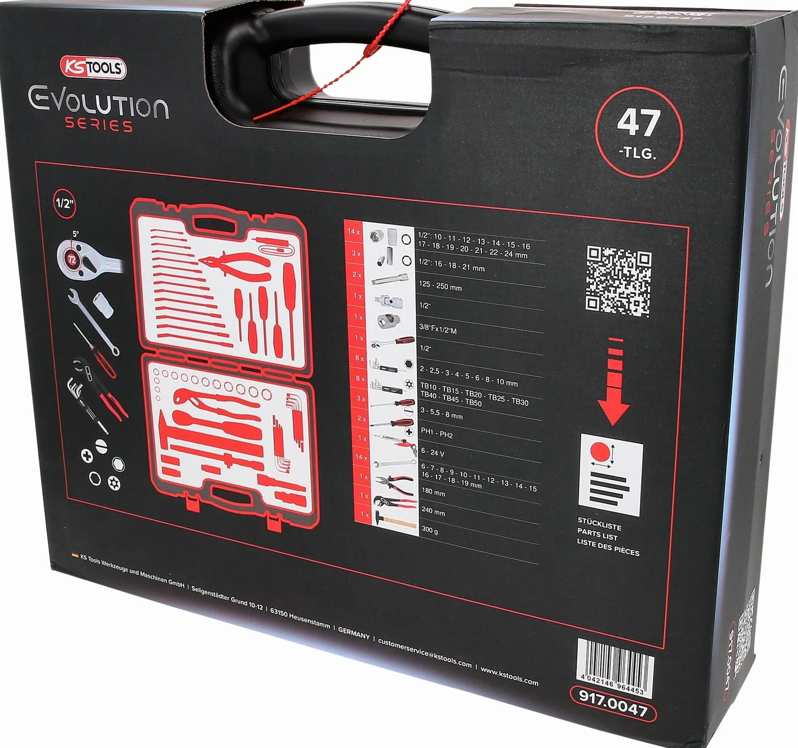KS Tools 917.0047 1/2" uniwersalny zestaw narzędzi, 47-częściowy