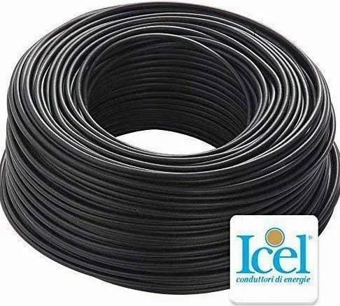 Icel Jednobiegunowy przewód elektryczny FS17 do instalacji domowych i budowlanych, 100 metrów cewka