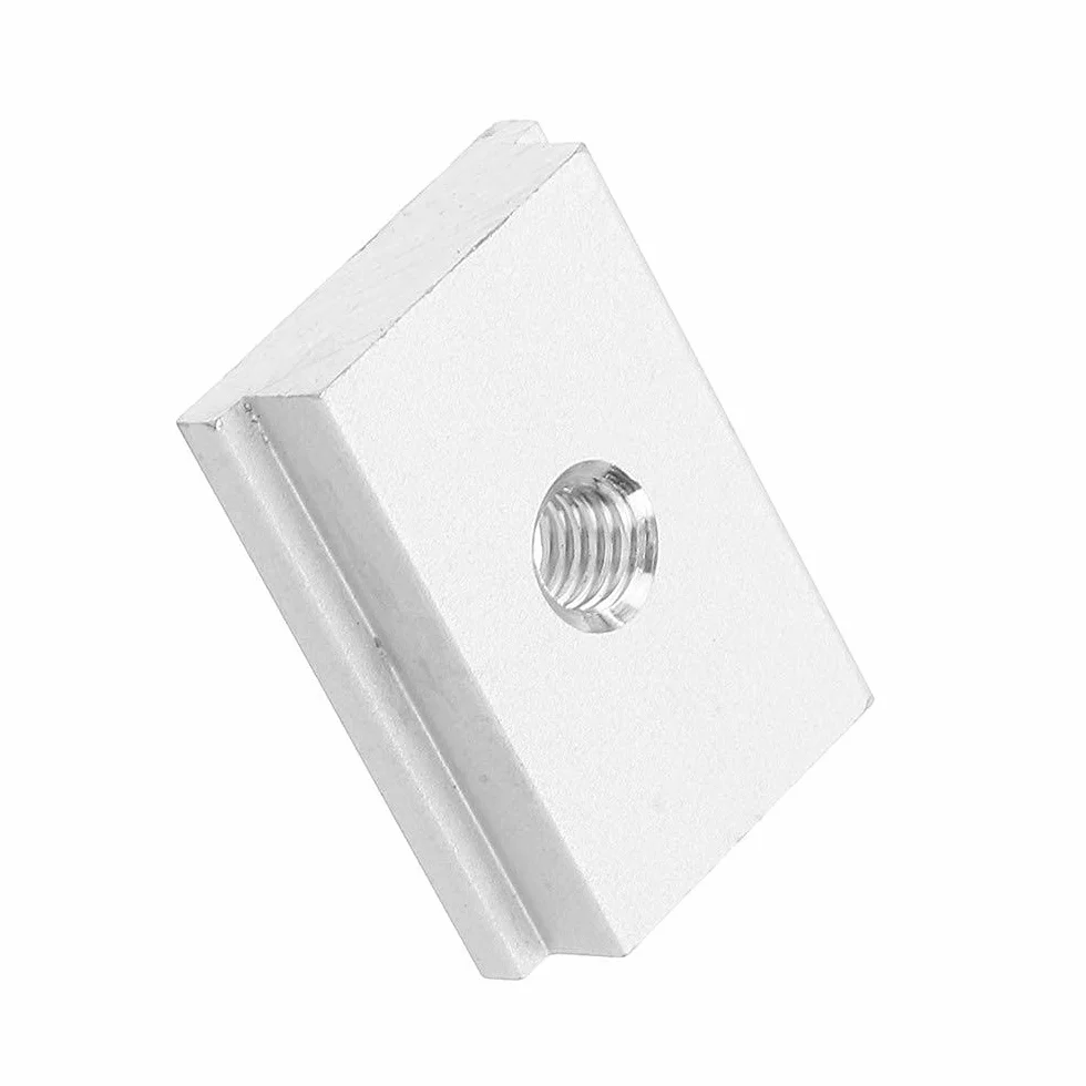 Namvo 10 sztuk nakrętek T M6, nakrętka ślizgowa T z aluminium, nakrętka ślizgowa T, z gwintem T, blok, nakrętka ślizgowa do mocowania szczelinowego, narzędzie do obróbki drewna