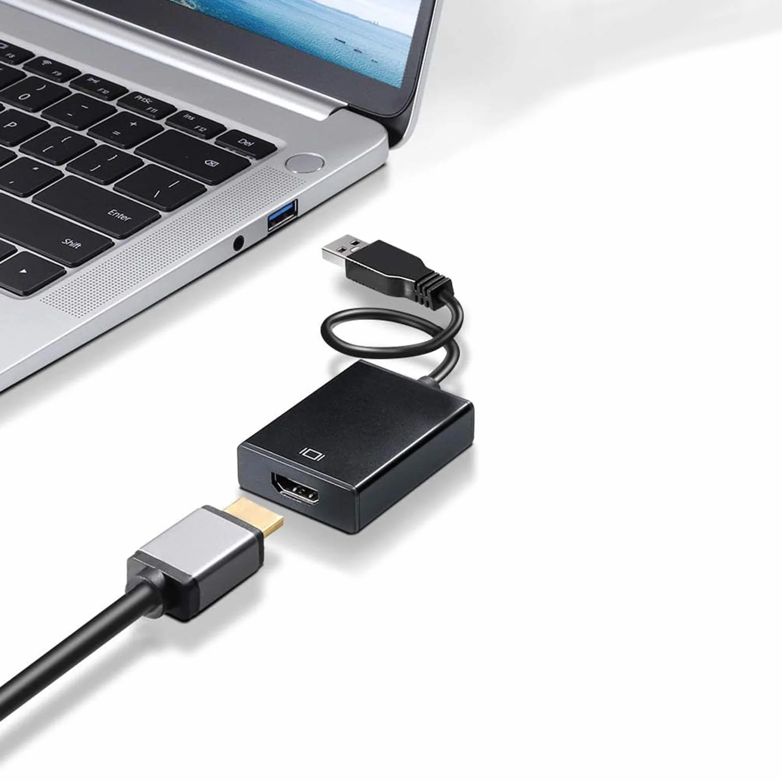 VIEVRE Adapter USB HDMI 3.0/2.0 HD 1080p Konwerter Komputer Laptop HDTV