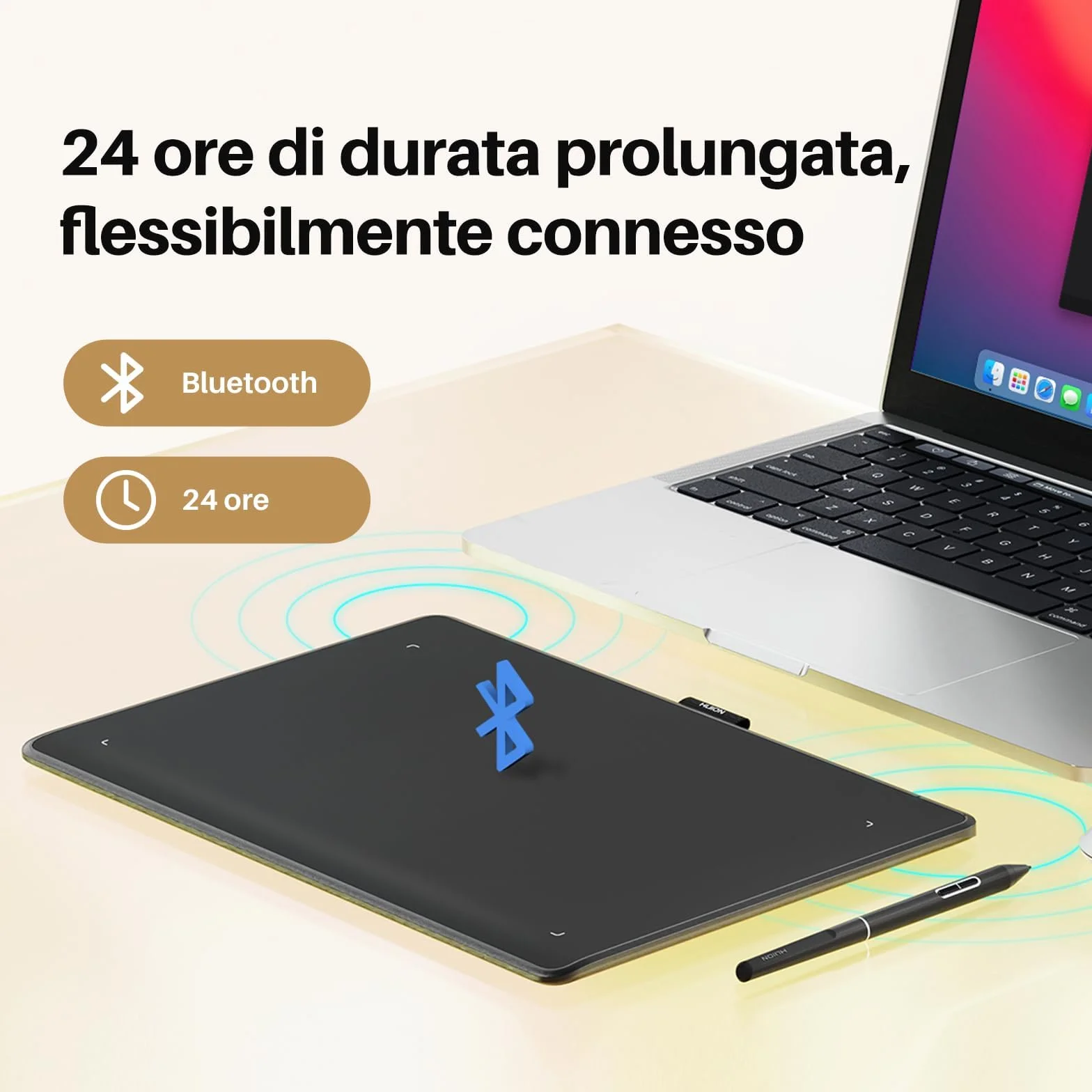 HUION Inspiroy Frego M Tablet graficzny Bluetooth PenTech 3.0+ do rysowania 10 x 6,25 cala Czarny