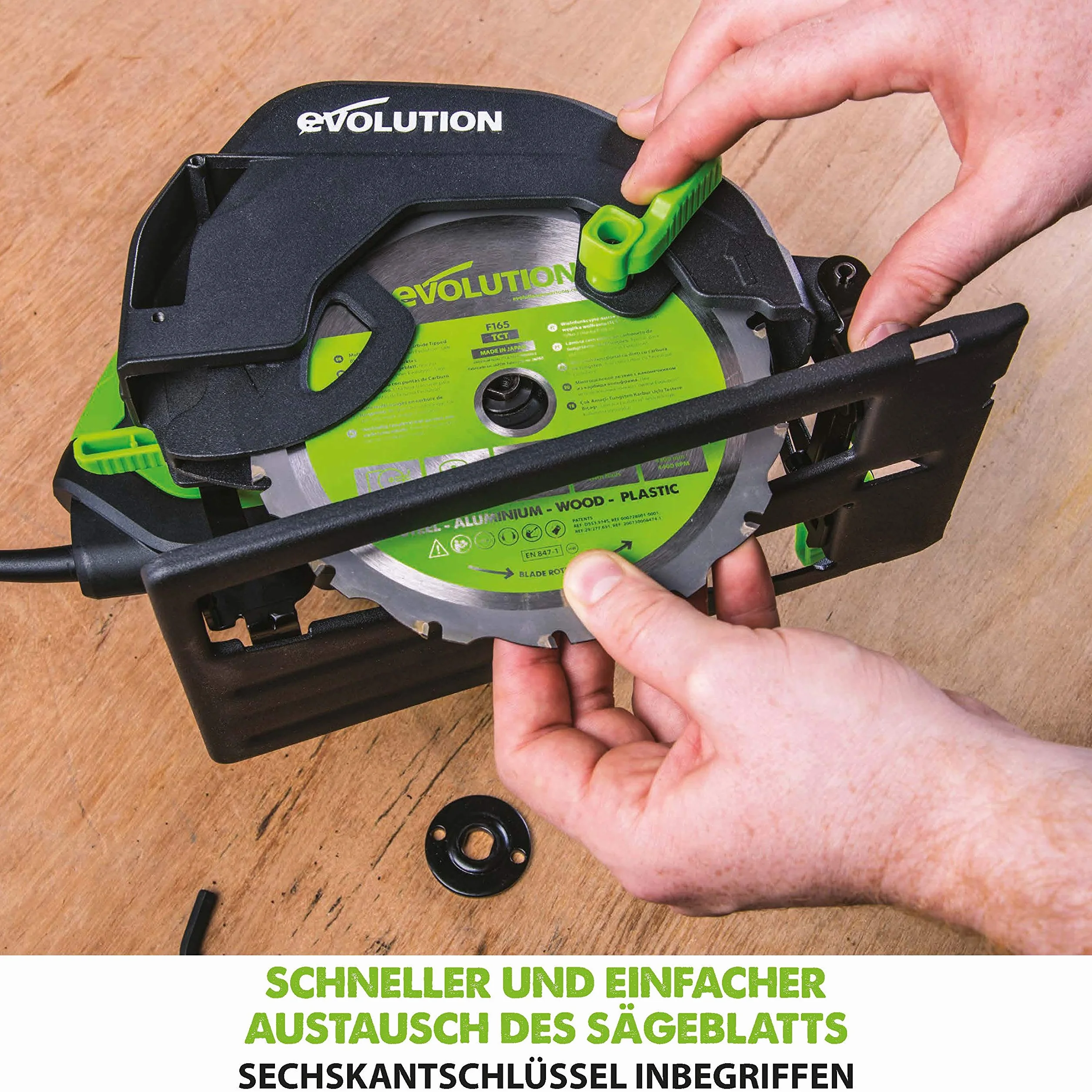 Evolution Power Tools F165CCSL uniwersalna piła tarczowa (165 mm, 230 V)