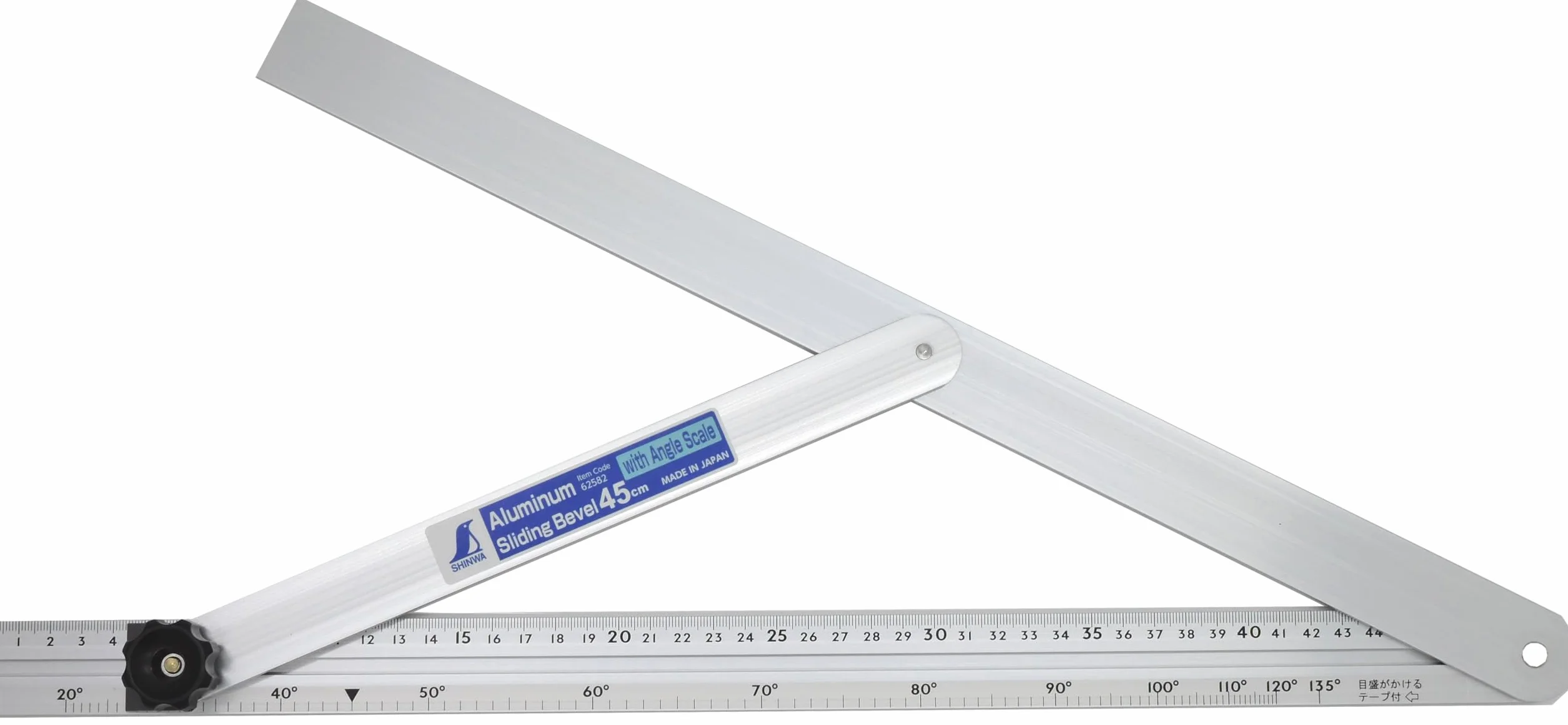 Shinwa 62661 mieszarka stolarska 45 cm ze skalą stopni (FAMEX 12606), kątomierz kątownik kucia skośnego