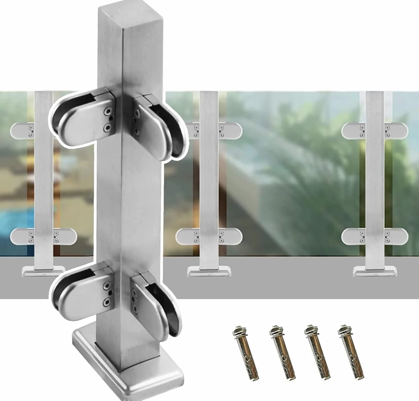 Zestaw balustrad schodowych ze stali nierdzewnej nowoczesne akcesoria do dekoracji wnętrz na schody il komponenty łatwa instalacja stylowe rozwiązanie bezpieczeństwa