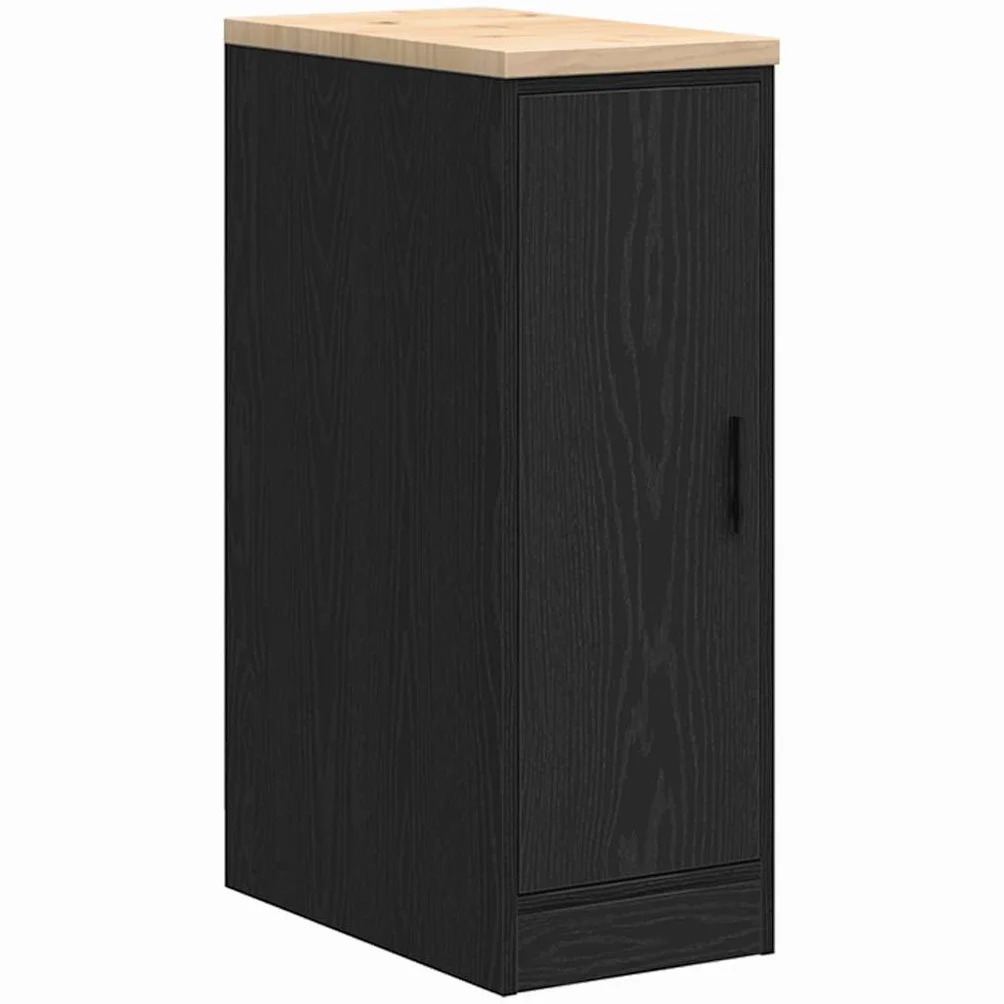 vidaXL Garażowa szafka do przechowywania Czarna 30x51x85 cm, szafka, szafka narzędziowa, szafka dolna, szafka garażowa, szafka do przechowywania