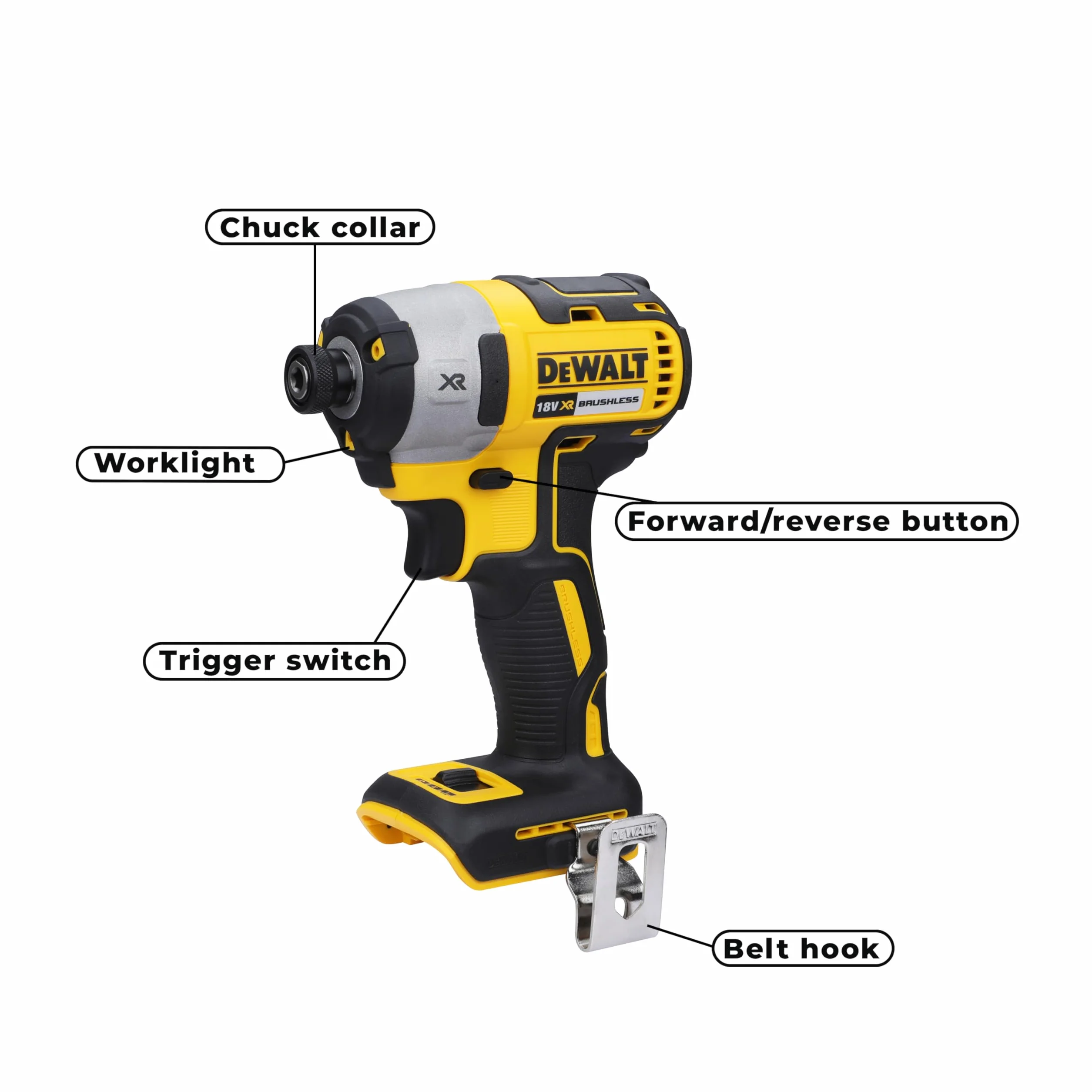 DEWALT, Zakrętarka udarowa bezszczotkowa akumulatorowa 18V XR , DCF887N-XJ