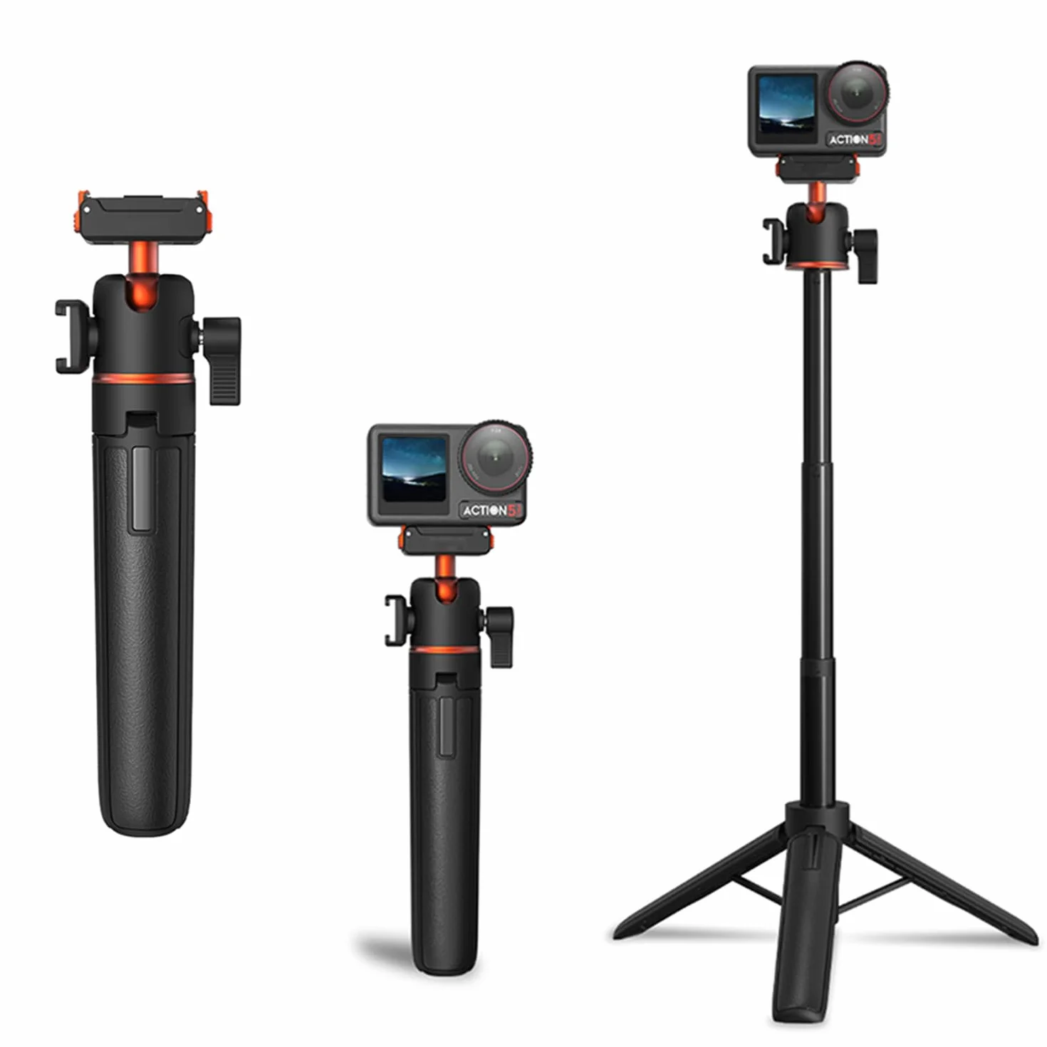 Statyw do szybkiego zwalniania DJI Osmo Action 4/5 Pro, wysuwany kij do selfie z montażem zimnej stopki