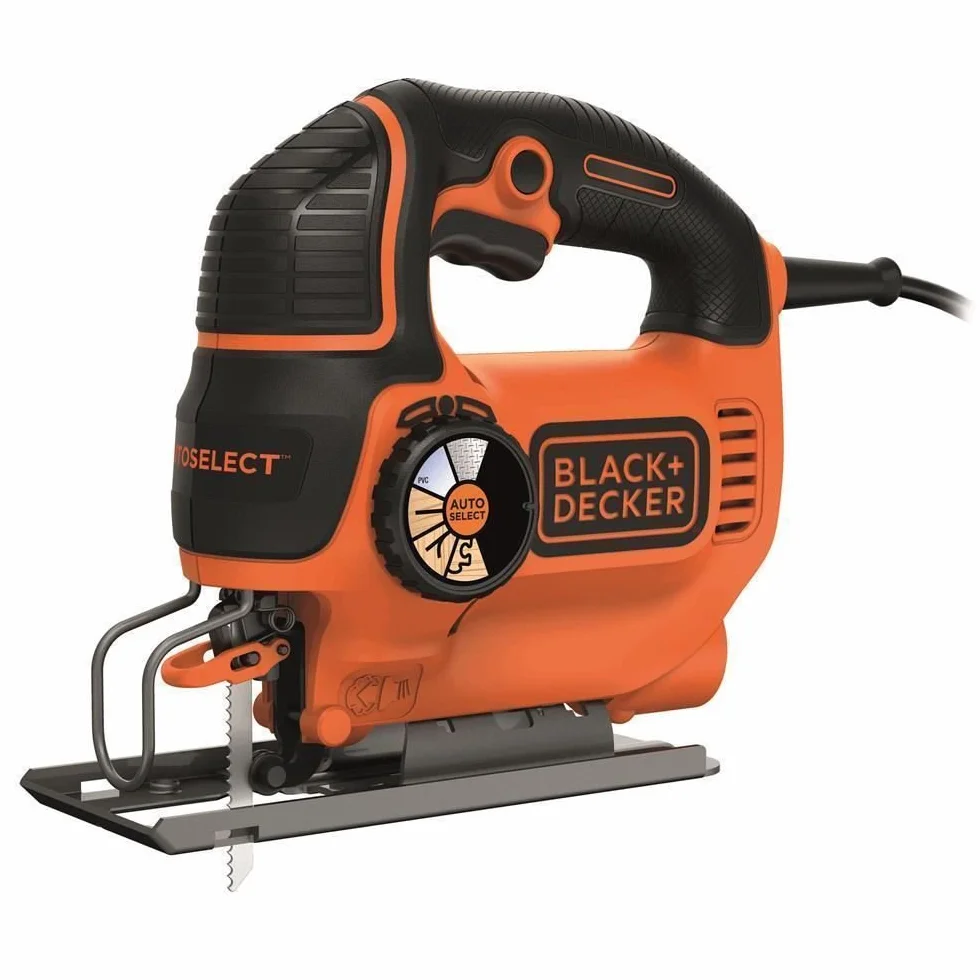 Black + Decker KS801SE AutoSelect wyrzynarka, 550 W, czarna, KS801SE-QS 550 W, 230 V