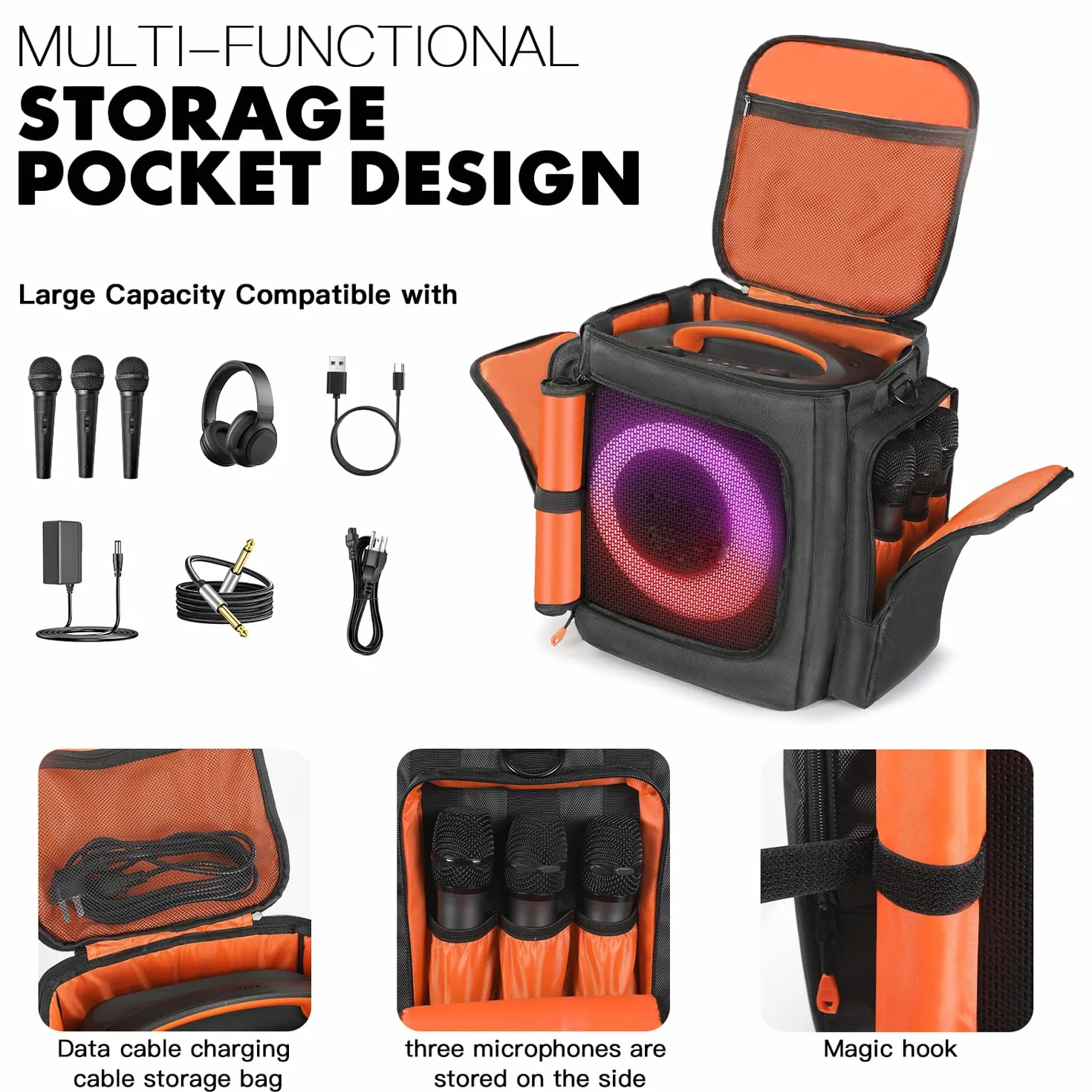 Torba na głośnik JBL Partybox Encore Essential/Essential 2, przenośny pokrowiec z kieszeniami