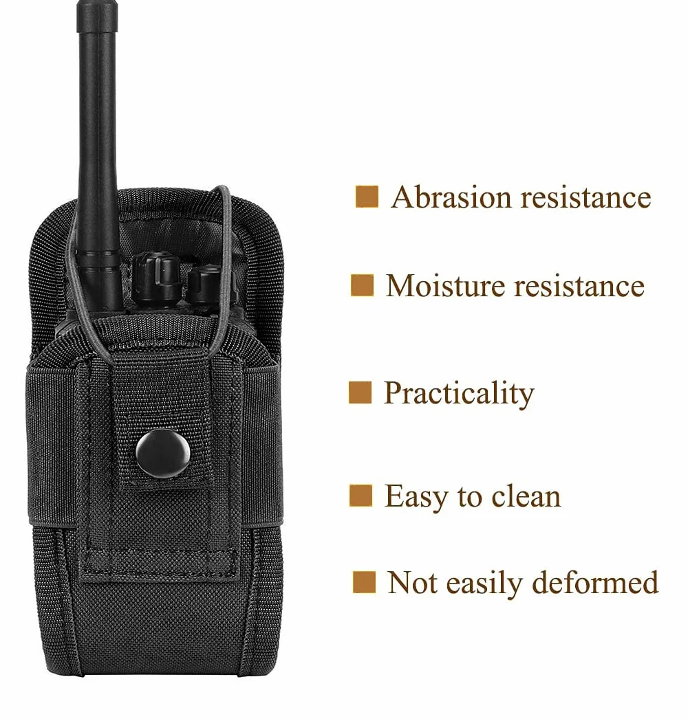 Molle Uchwyt na radio taktyczny Walkie-Talkie torba do przechowywania czarna