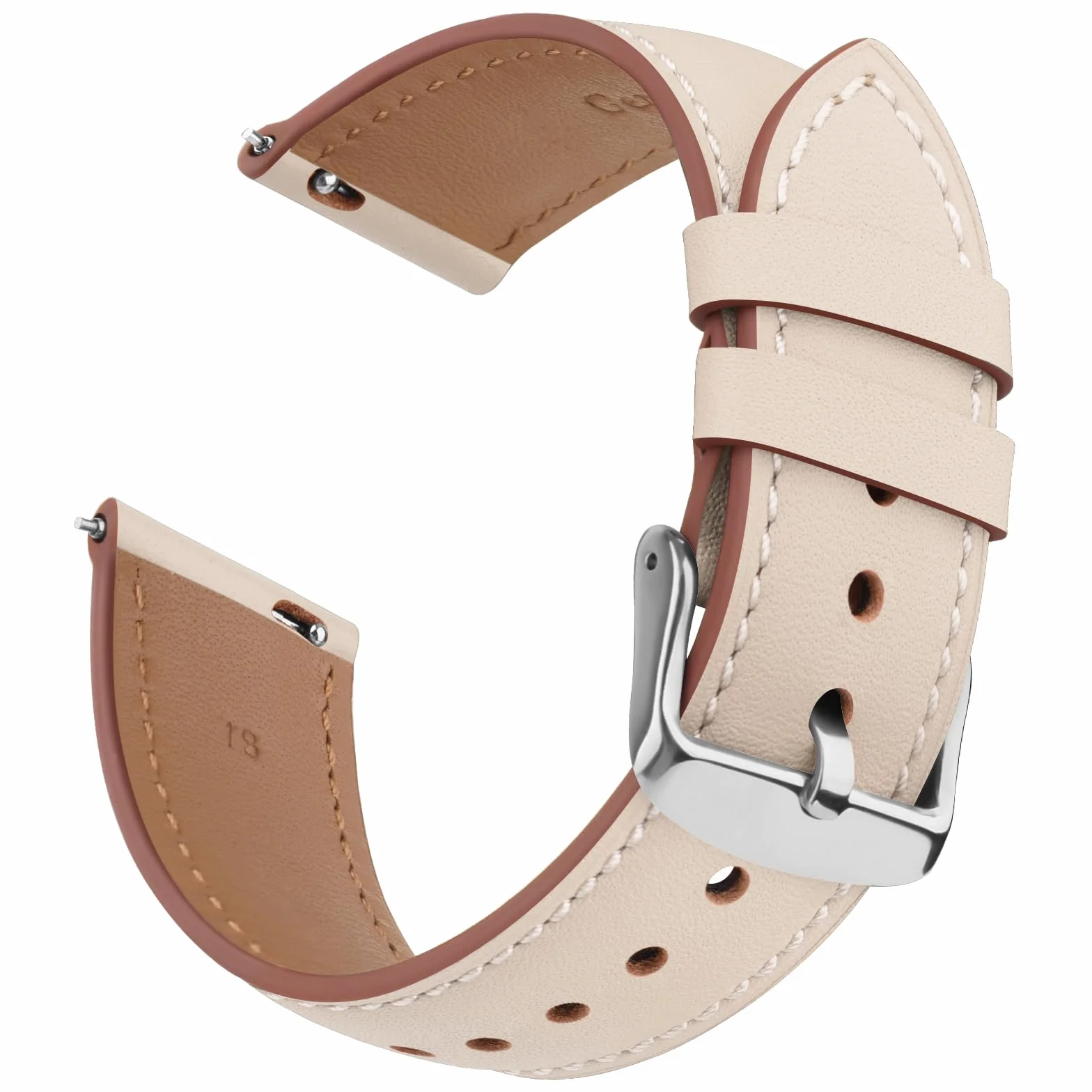 Pasek do zegarka Garmin Venu 3S / Venu 2S bransoletka skórzana 18 mm do Garmin Vivoactive 4S Forerunner 265S 255S Vivomove 3S