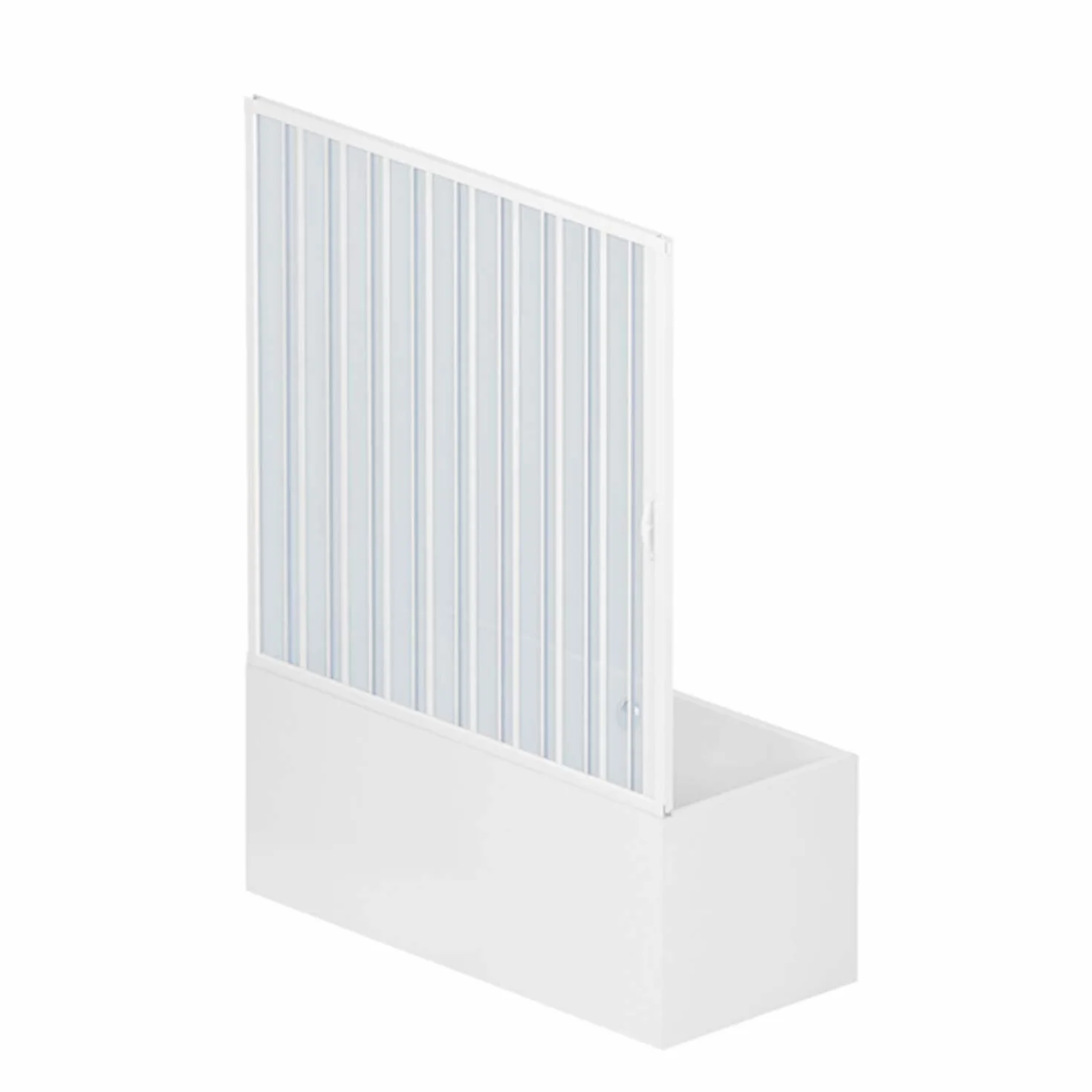 ROLLPLAST PINTO Składana ścianka wanny z PCW 140 cm z bocznym otworem Mod. Nina