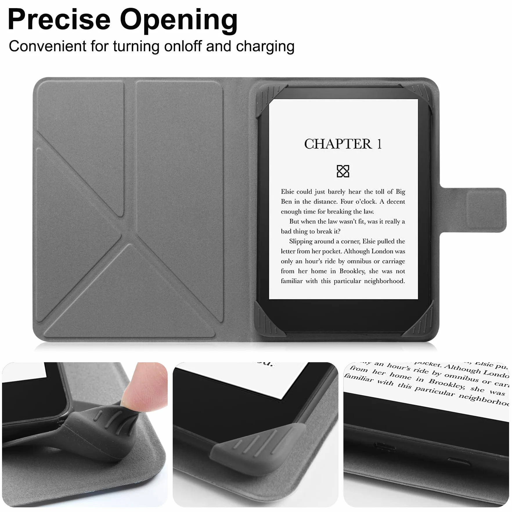 HGWALP Uniwersalna obudowa na czytniki e-book 6,8-calowe i 7-calowe, smukła obudowa PU Folio z podstawką kompatybilna z czytnikami Kindle Paperwhite/Kobo/Voyaga/Lenovo/Sony 6,8-calowymi i 7-calowymi
