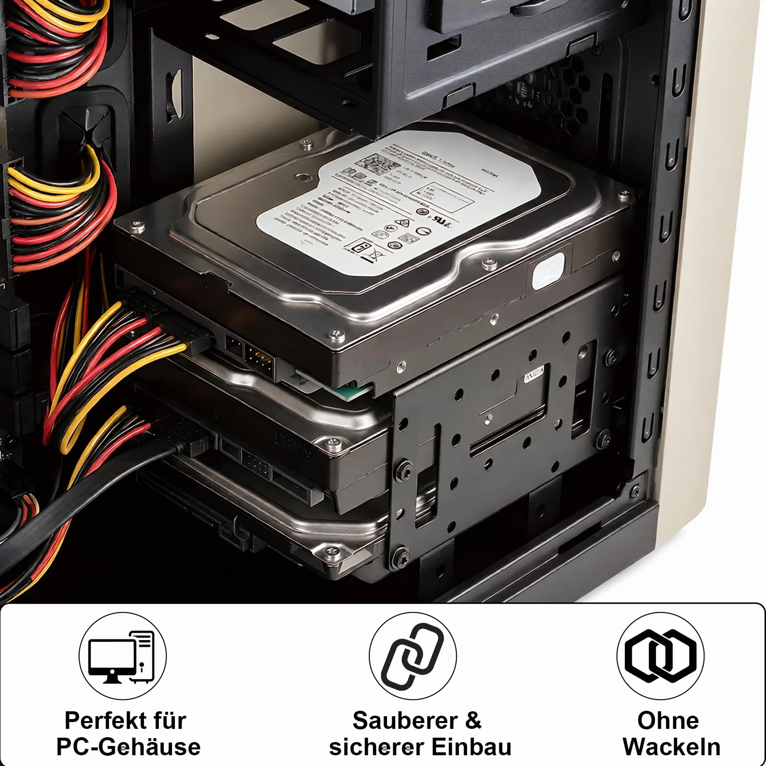 Uchwyt montażowy SSD HDD 2,5 cala 3,5 cala metalowy 4 x 6,3 cm 2 sztuki