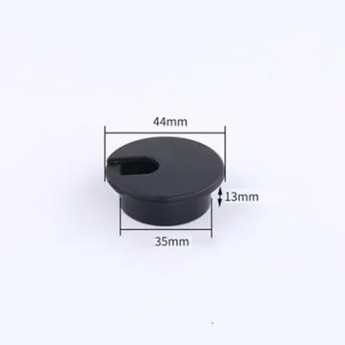 przelotka na biurko Biurko przelotka kablowa 35mm ABS osłona otworu na drut osprzęt meblowy plastikowy uchwyt linkę do stołu komputerowego(Black,10PCS-35MM)