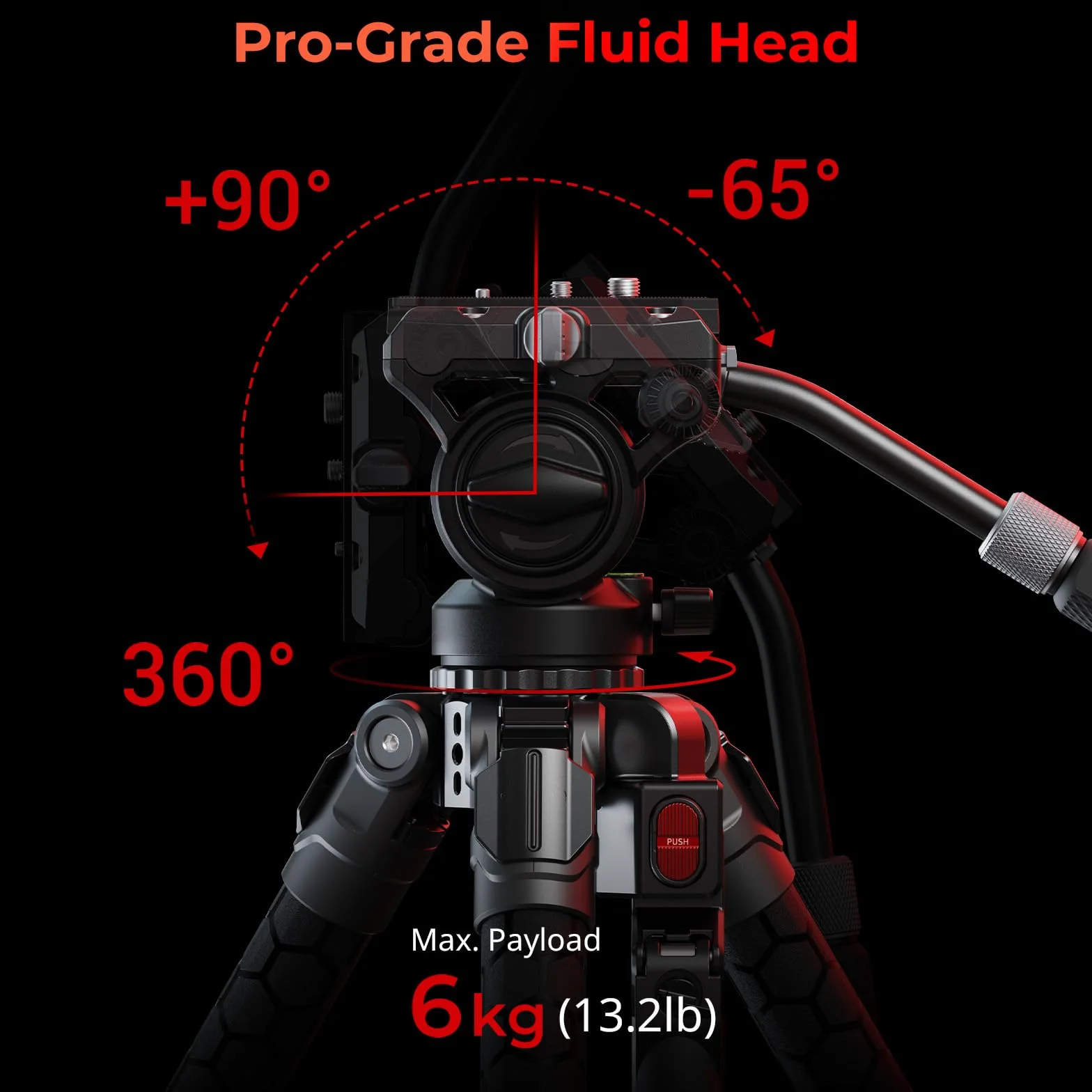 SMALLRIG x Potato Jet TRIBEX SE hydrauliczny aluminiowy statyw fotograficzny z głowicą olejową, udźwig 6 kg, maks. wysokość 166 cm, profesjonalny statyw wideo do wywiadów - 5305