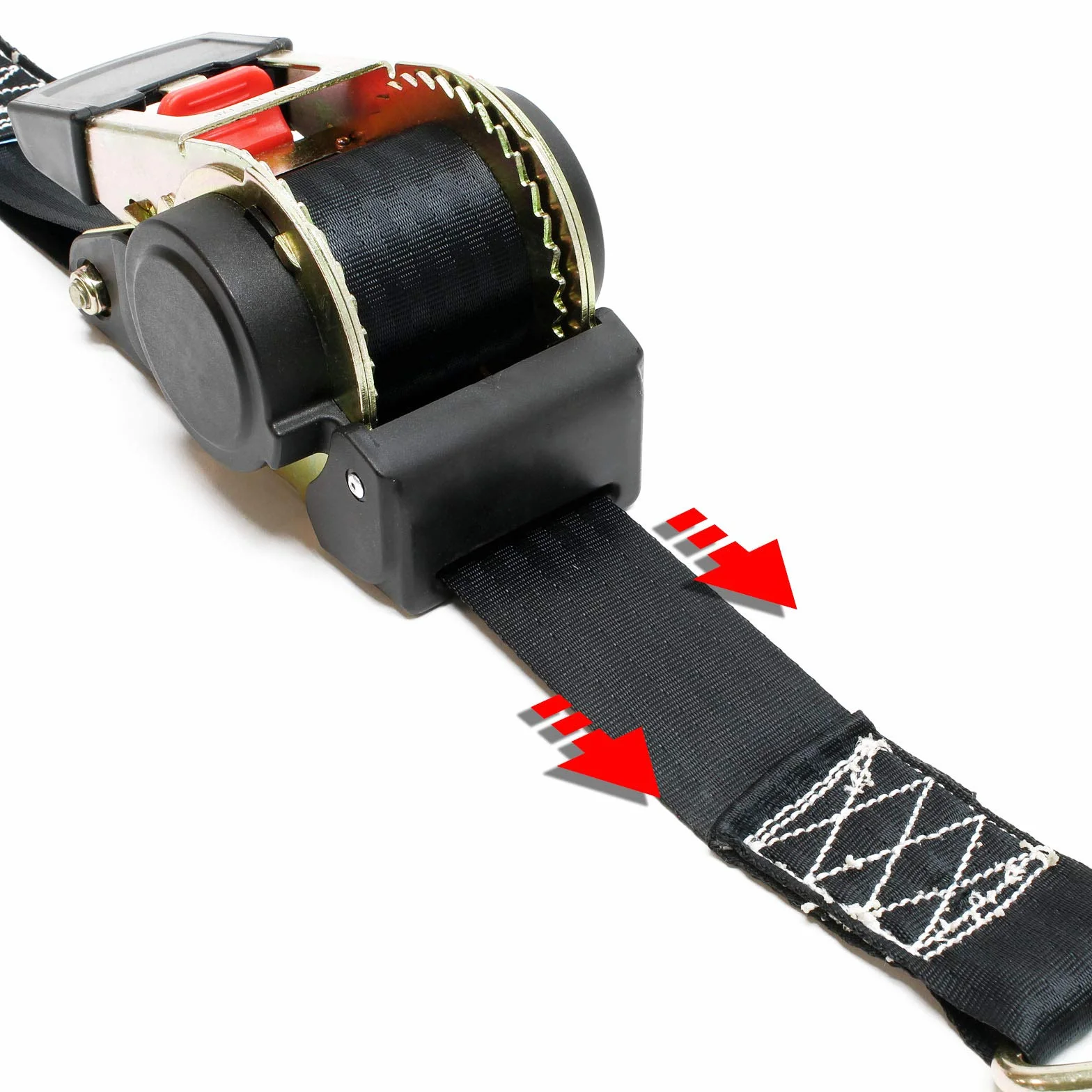 Automatyczny pas mocujący 4-częściowy zestaw 750 daN obciążenie 1,8 m x 50 mm PES pas mocujący z hakami S samozwijający się