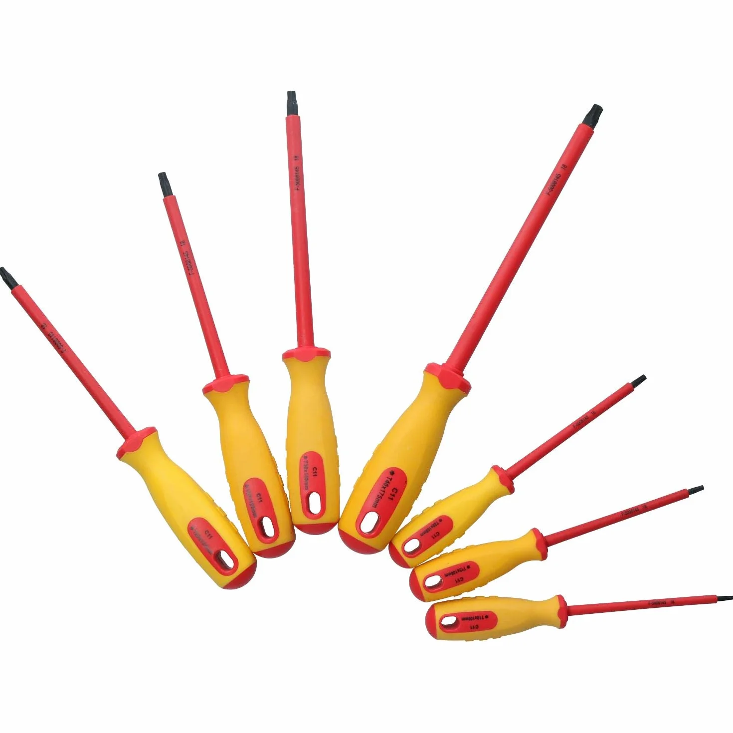 7 szt. VDE izolowane wkrętaki Torx Star T10 – T40 dla elektryków lub samochodów hybrydowych