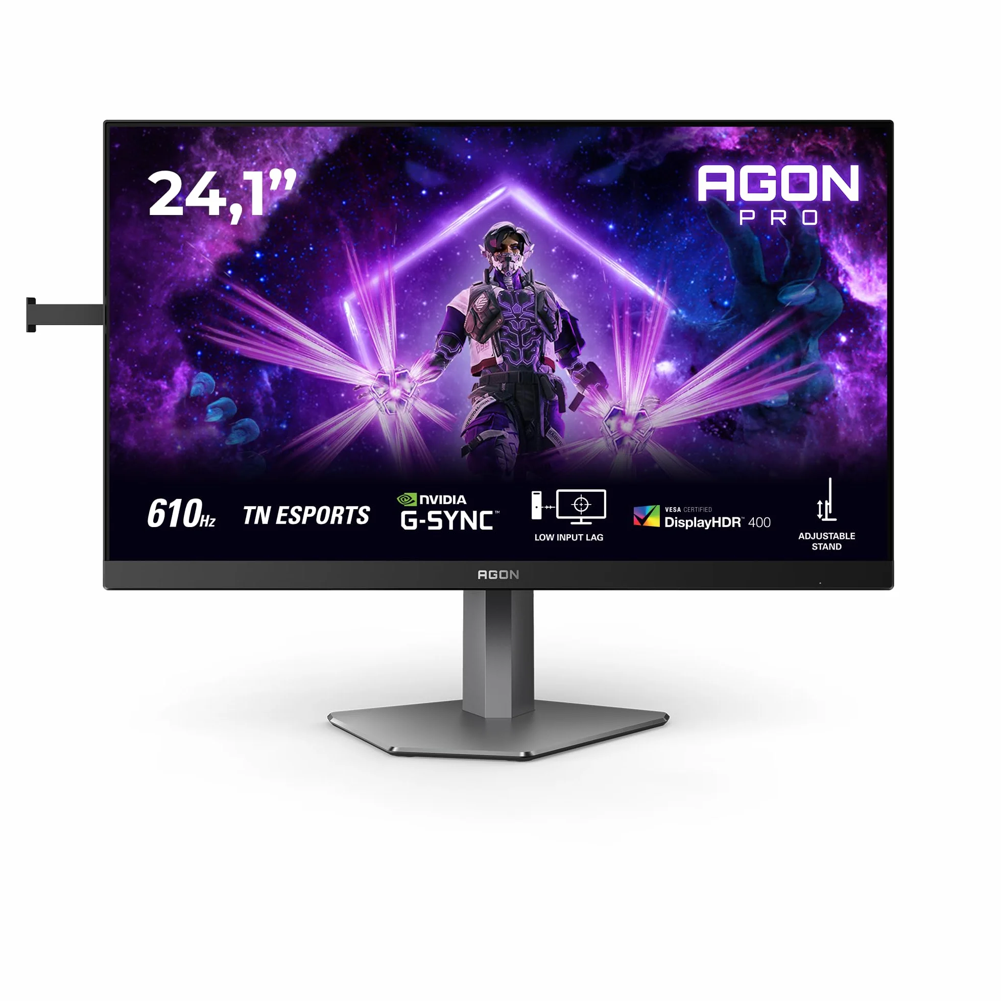 AOC AGON AG246FK6 61-calowy monitor gamingowy FHD 610 Hz TN eSport 0,5 ms GtG HDR400 G-Sync Compatible 1920x1080
