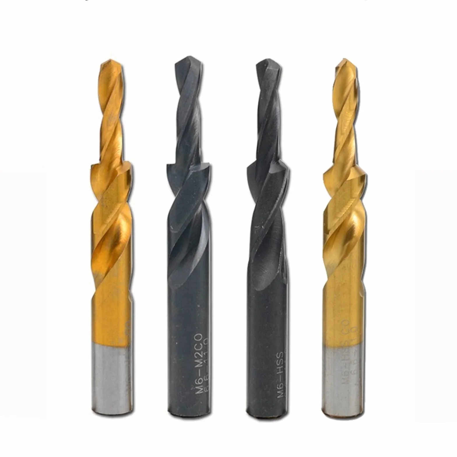 1PC HSS pogłębiacz wiertło stopniowe powlekane/czarne śruby z łbem wpuszczanym wiertło 90/180 do miedzi aluminium M3-M12 (kolor: tytanowa powłoka, rozmiar: M12 (180 stopni))