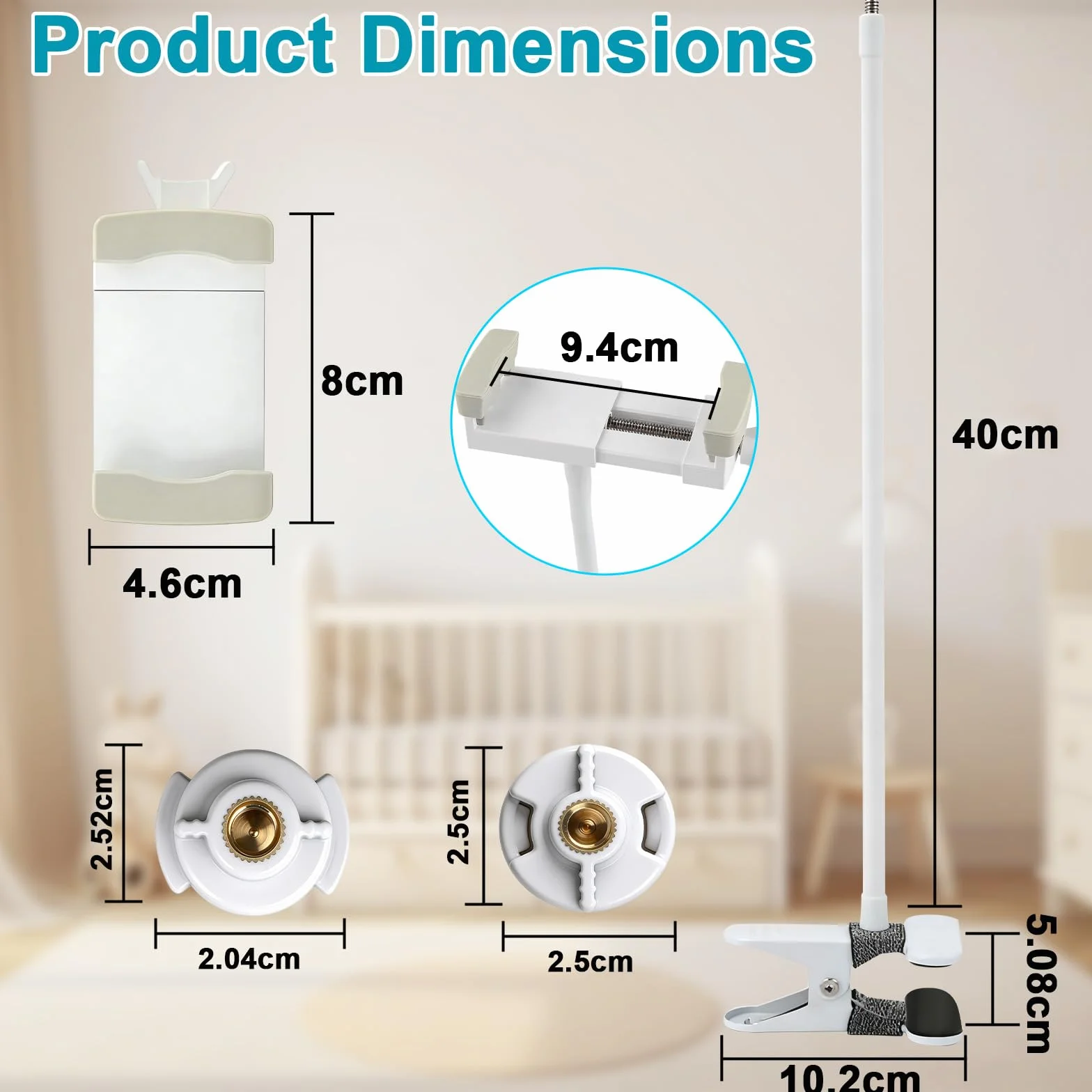 Uchwyt na kamerę 40 cm kompatybilny z HelloBaby GHB Philips Avent elastyczny