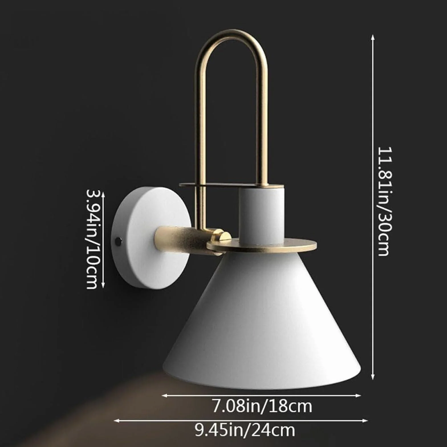 Nowoczesna i kreatywna lampa ścienna z kutego żelaza, 1 lampka do makaronu E27 Minimalistyczna, zewnętrzna lampka nocna do salonu (B)