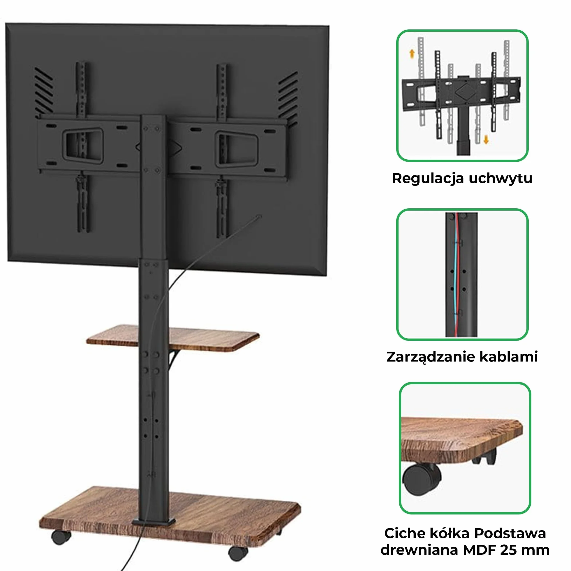 Delphos Mobilny stojak pod telewizor 32-70" do 45 kg VESA 600 x 400