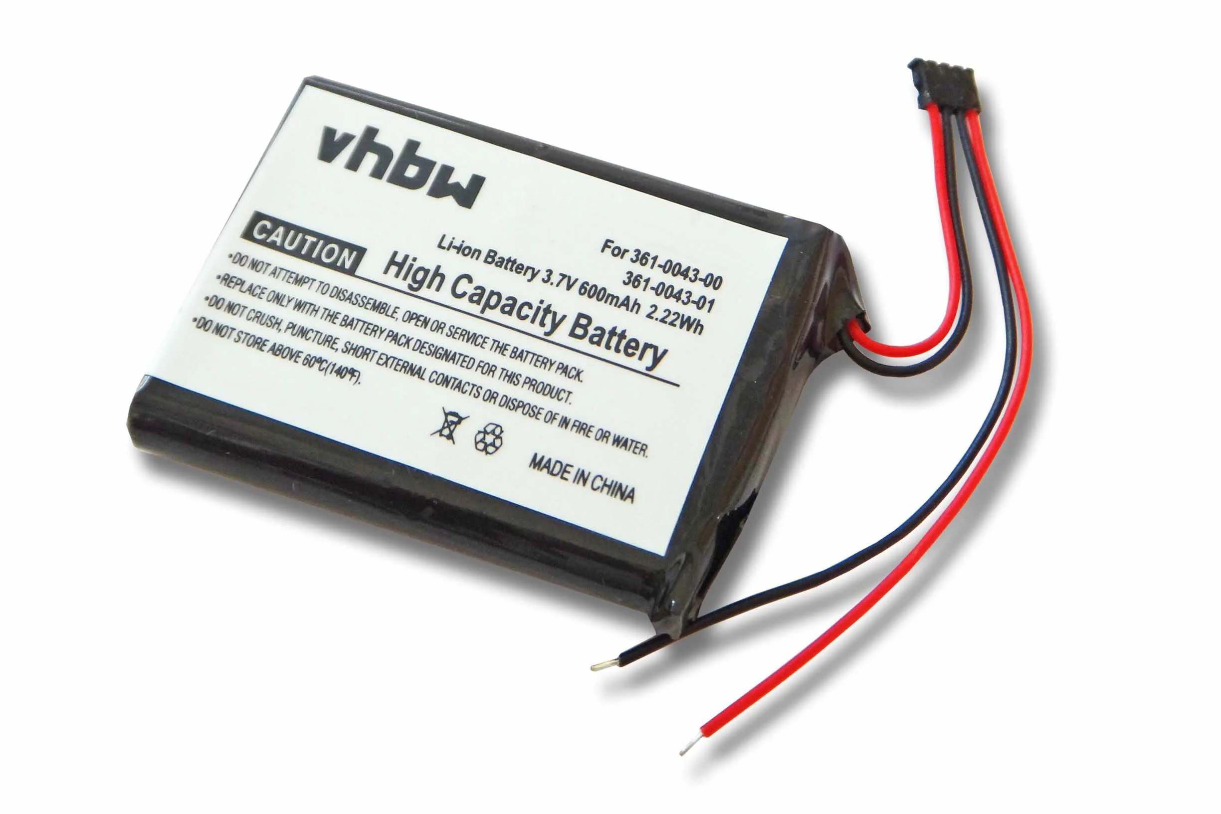 vhbw Bateria kompatybilna z Garmin Edge 500, 010-01626-02, 205, Explore 820, 200, 520 GPS, nawigacja satelitarna (600 mAh, 3,7 V, Li-Ion)