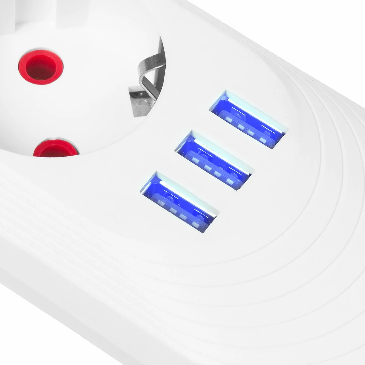 Maclean Listwa zasilająca MCE394/MCE395 2500 W 1,5 m Biały 5 gniazd 3xUSB