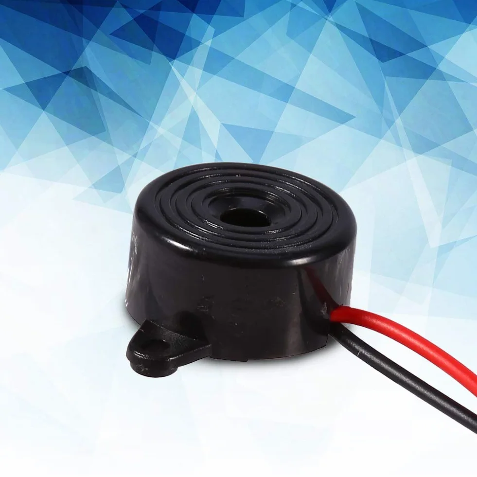 Elektroniczny dźwięk alarmu brzęczyk 3-24 V aktywny piezoelektryczny brzęczyk dzwonek ciągły dla produktów elektronicznych, długość kabla 100 mm