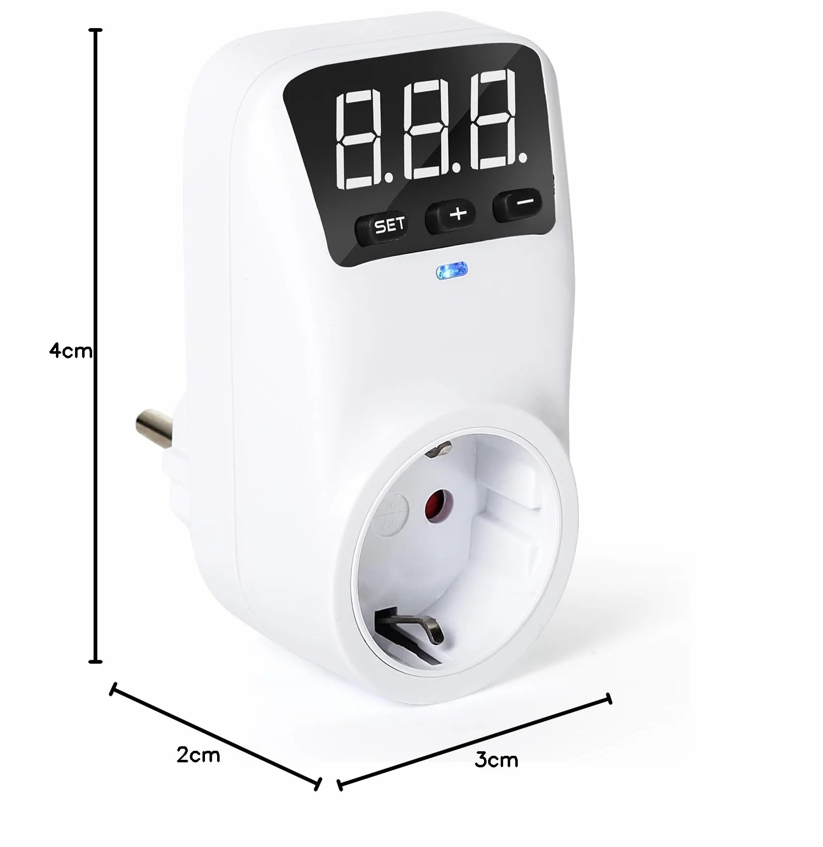 Jadeshay Zabezpieczenie przeciwprzepięciowe AC230V 16A Automatyczna ochrona przed napięciem Gniazdo stabilizatora napięcia Wtyczka UE