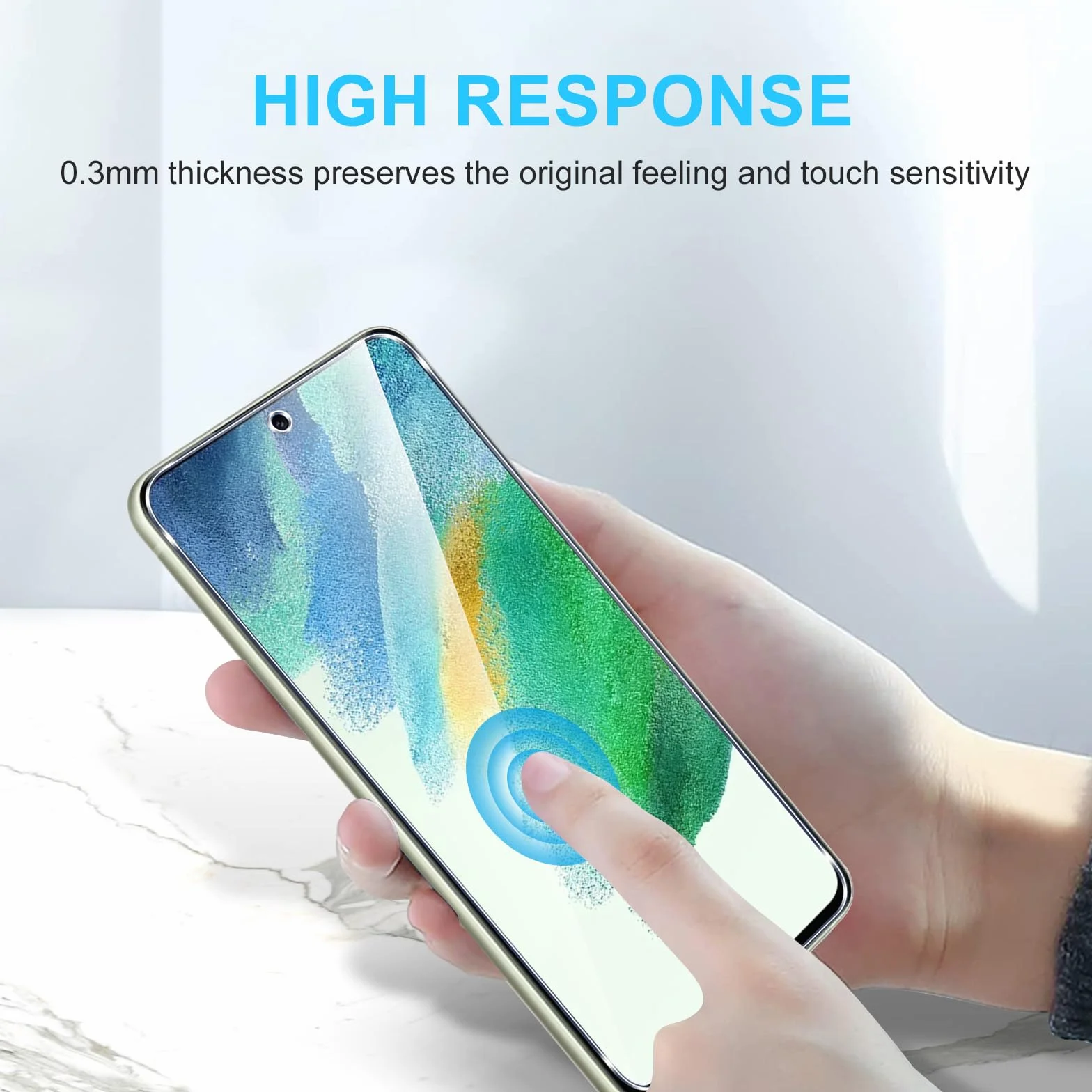 Phoona 2 sztuki folii ochronnej do Samsung Galaxy S21 FE 5G, twardość 9H, folia pancerna, szkło ochronne, HD przezroczysta folia ochronna na wyświetlacz odporna na zarysowania bez pęcherzyków