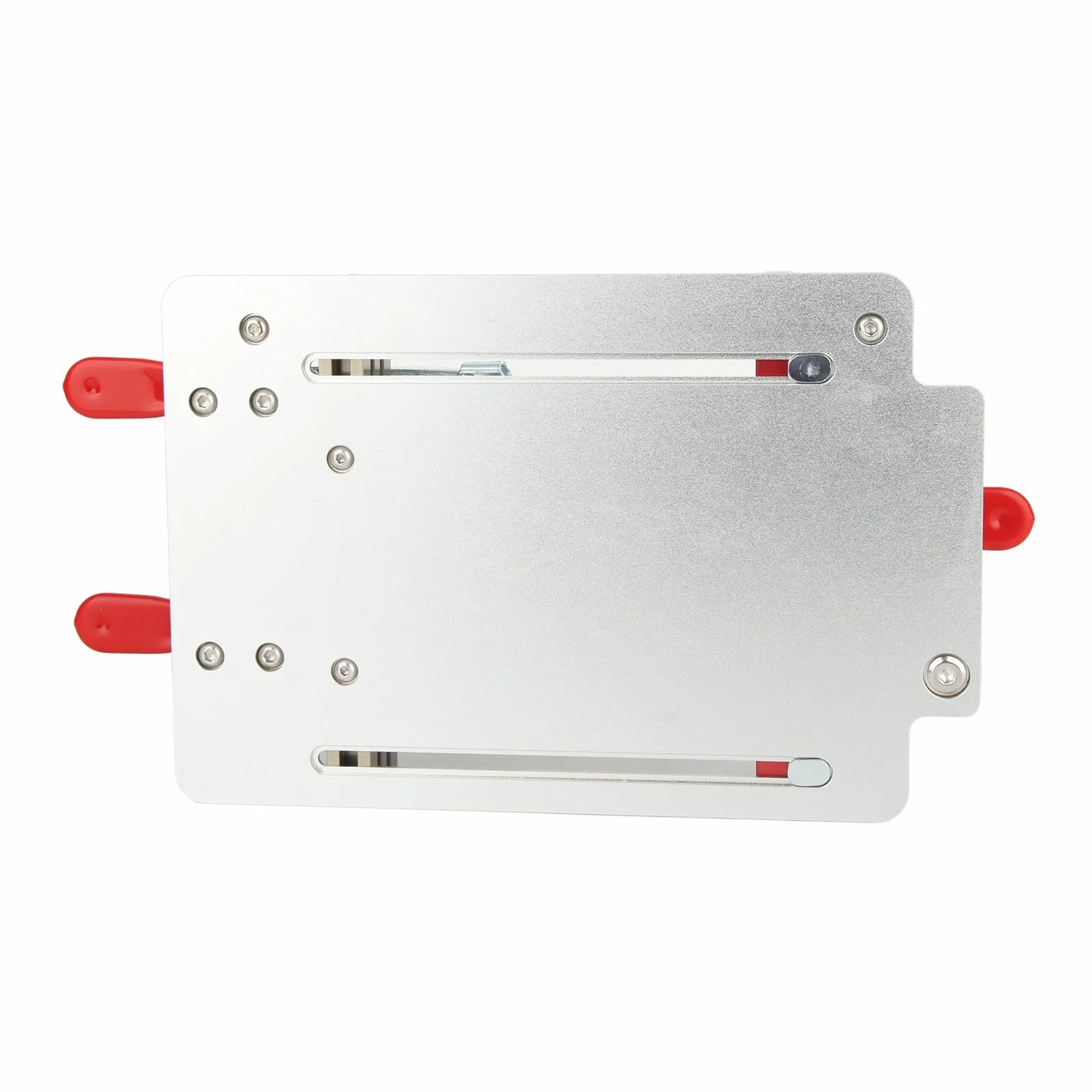 Cosiki Sanie do Mocowania Stołu Routera, Narzędzie do Obróbki Drewna ze Stopu Aluminium, Przezroczysta Akrylowa Płyta Przeciwpyłowa z Regulowanym Uchwytem 0-48 Mm, Idealna Cięcia Drzwi, Szafek i Płyt